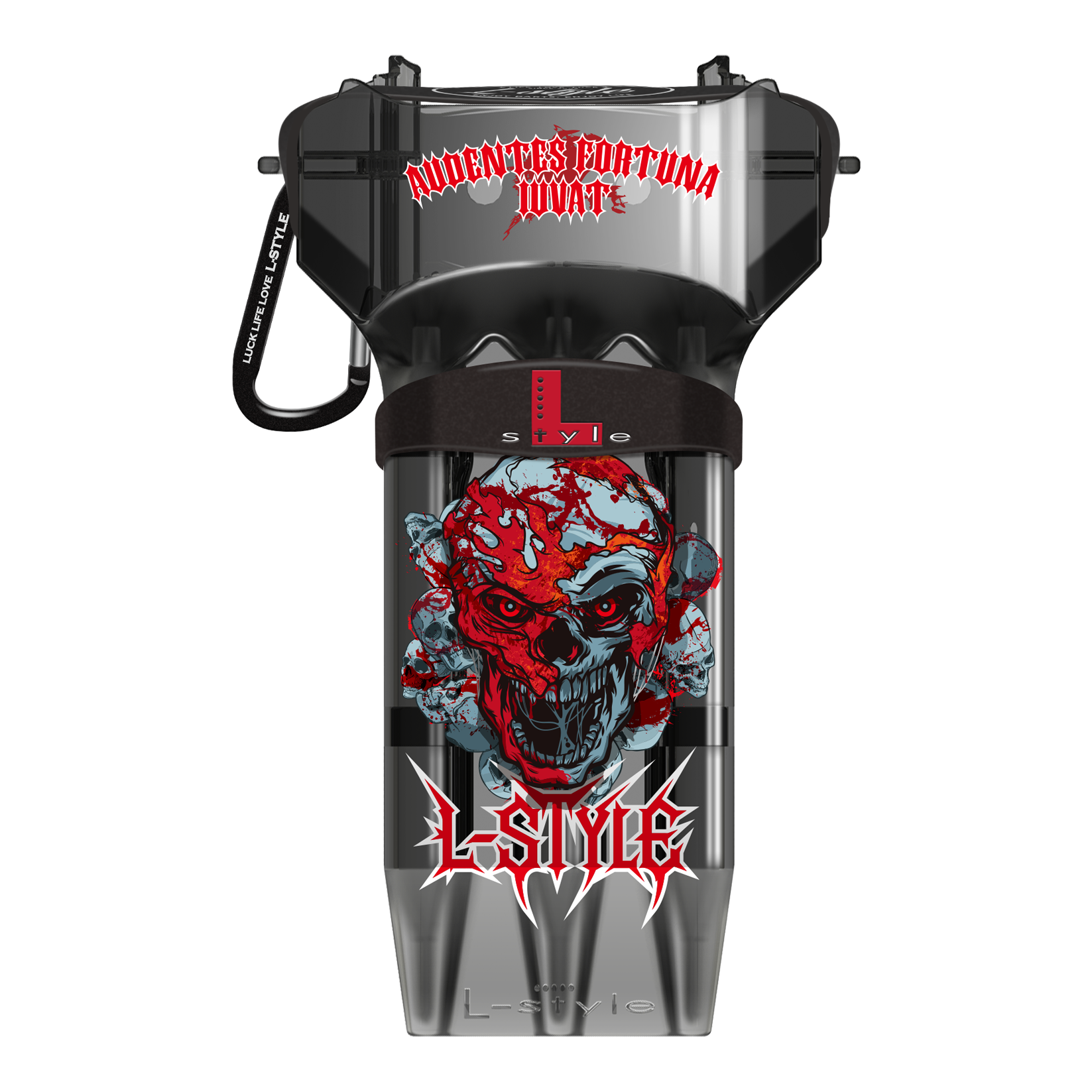 Pouzdro na šipky L-Style Krystal One Ryan Searle V4 černé Das Bild zeigt das L-Style Krystal One Ryan Searle V4 Black Dartcase. Dieses schwarze Dartcase schützt und transportiert Darts sicher.