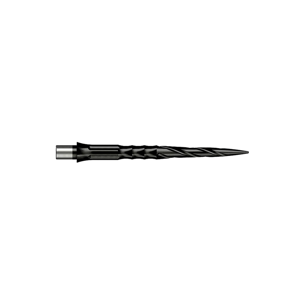 Ocelové hroty na šipky Caliburn System - Spiro - Bez rtu - Černé Abgebildet sind Caliburn Evo System Steeldartspitzen vom Typ Spiro NoLip in Schwarz mit 28 mm Länge. Das Produkt ist für den Einsatz in Steeldarts geeignet.