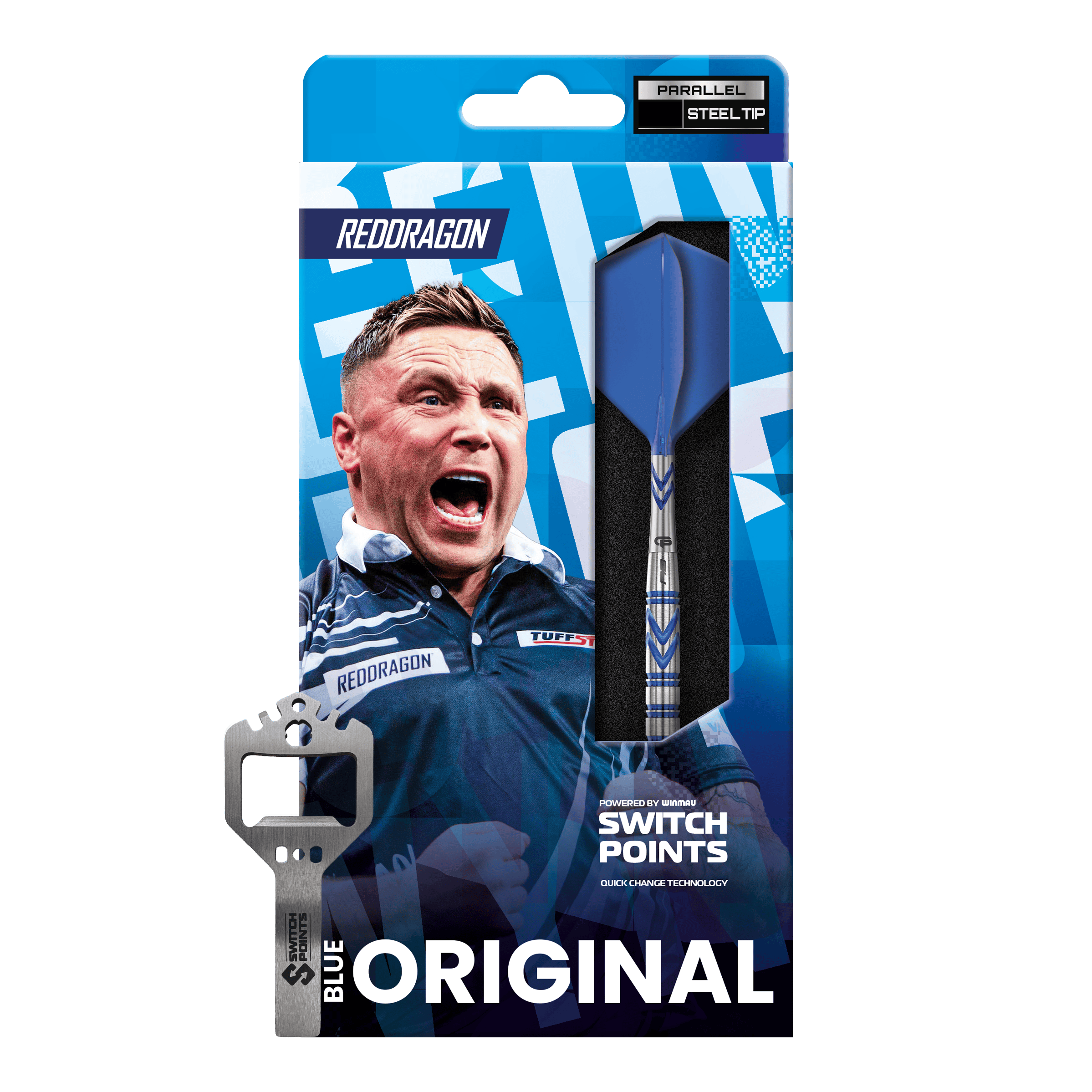Ocelové šipky Red Dragon Gerwyn Price Blue Original Switch Point Gezeigt werden hier die Red Dragon Gerwyn Price Blue Original Switch Point Steeldarts. Das Modell bietet eine zuverlässige Handhabung und modernes Design.