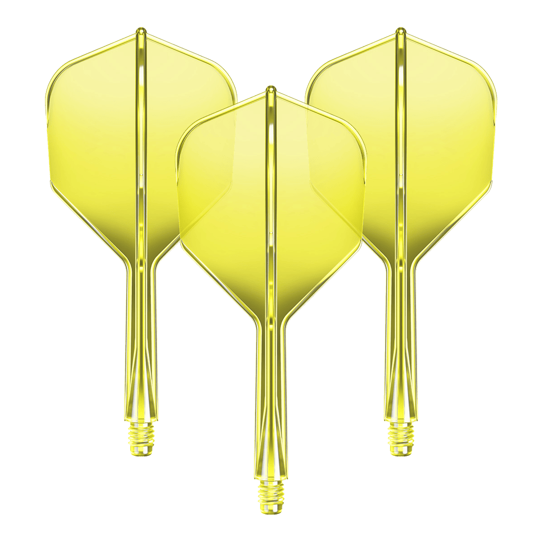 Systém letové hřídele GOAT A1R No6 - neonově žlutá Das Bild zeigt das Flight-Shaft-System GOAT A1R No6 in Neon-Gelb mit einer Länge von 26mm. Es handelt sich um ein Set für Dartpfeile.
