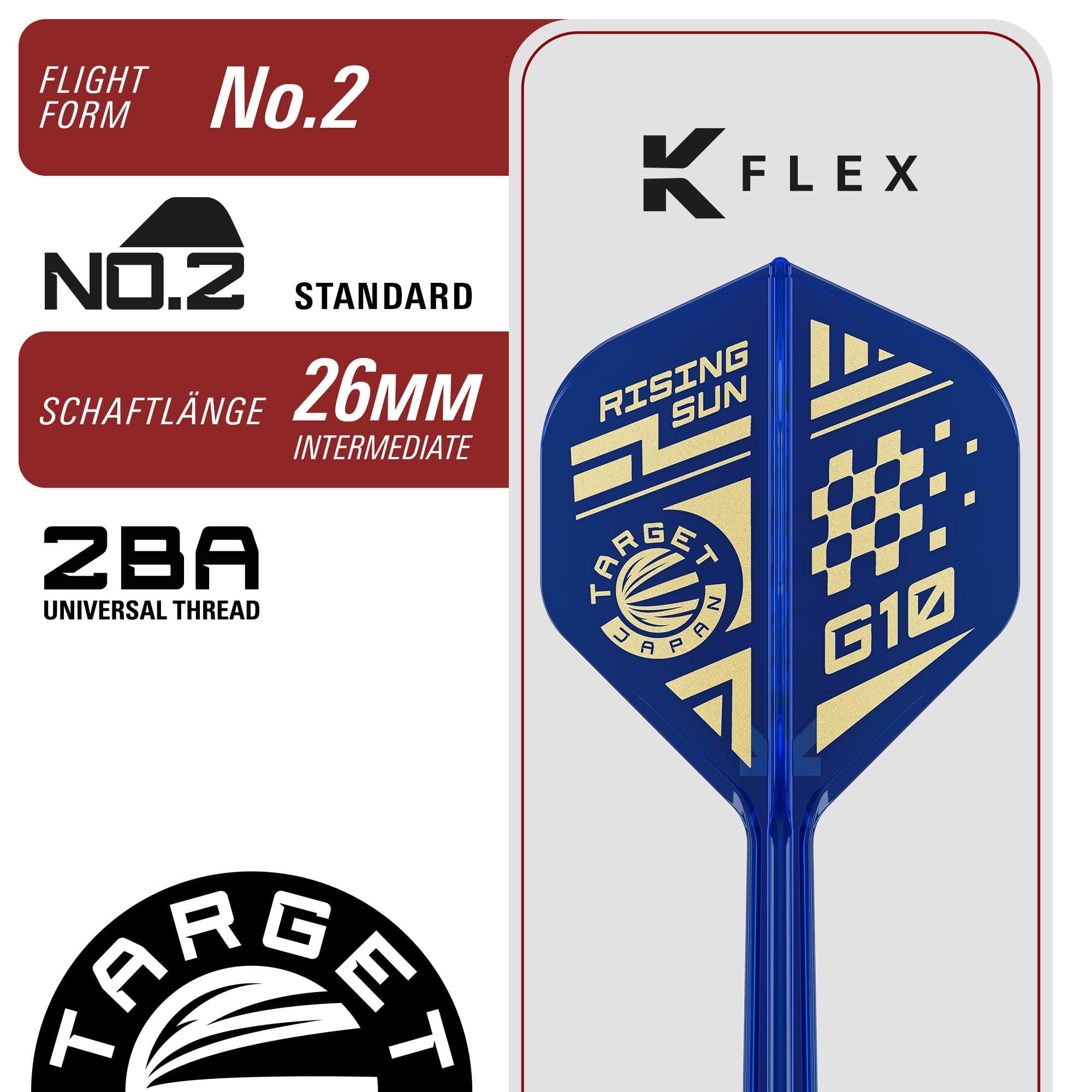 Šipky Target Japan Rising Sun GEN 10.5 Swiss Point Steeldarts Zu sehen sind die Target Japan Rising Sun GEN 10.5 Swiss Point Steeldarts. Die Darts überzeugen durch ihre spezielle Konstruktion für optimales Werfen.