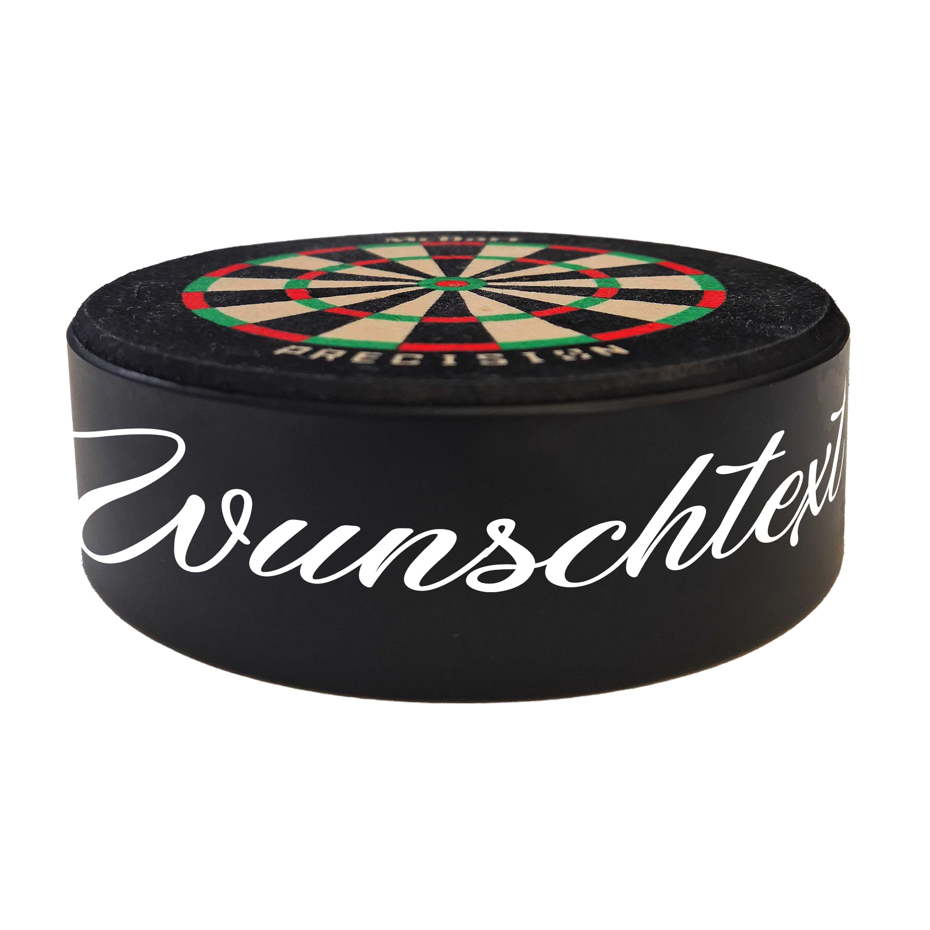 Terč McDart Precision Mini s vlastním textem Abgebildet ist ein Produkt mit dem Dateinamen 765_McDart_Mini_Precision_Dartboard_Darthalter_2_WeatherSunday. Es handelt sich wahrscheinlich um ein Dartboard oder Zubehör.
