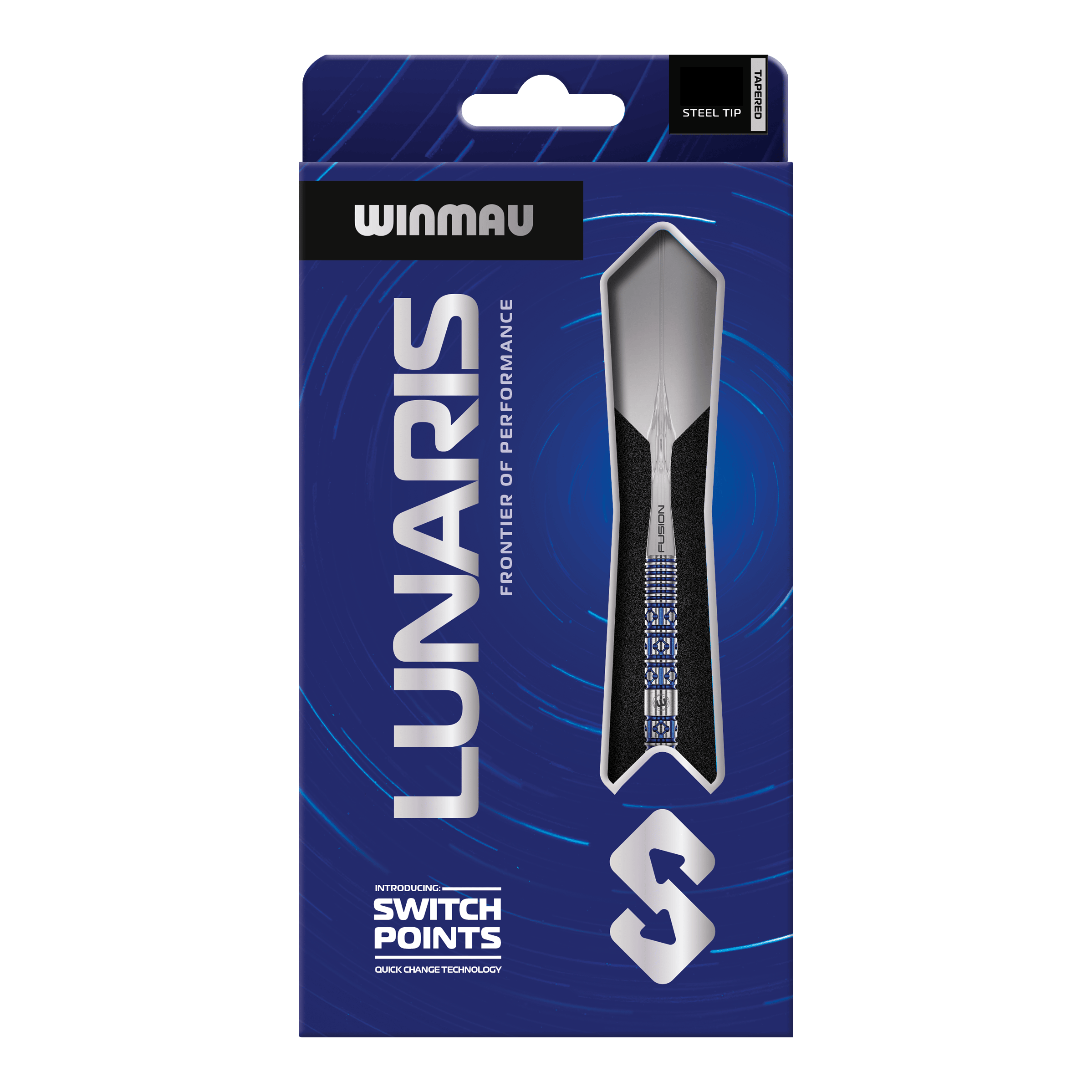 Steeldarts Winmau Lunaris Tapered Switch Point Abgebildet sind die Winmau Lunaris Tapered Switch Point Steeldarts. Diese Steeldarts besitzen ein modernes, abgestimmtes Design für Dartspieler.