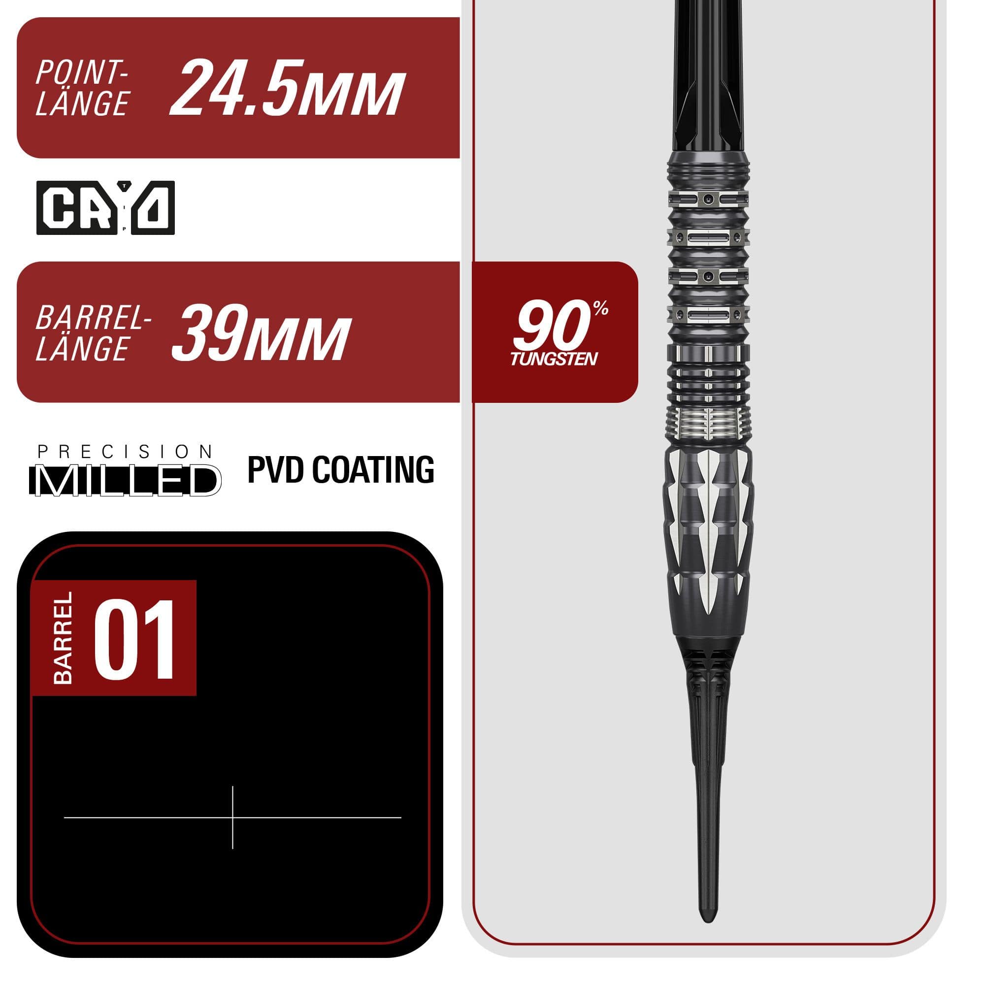 Měkké šipky Target Japan Pyro GEN12 - 17g Měkké šipky Target Japan Pyro GEN12 - 17g