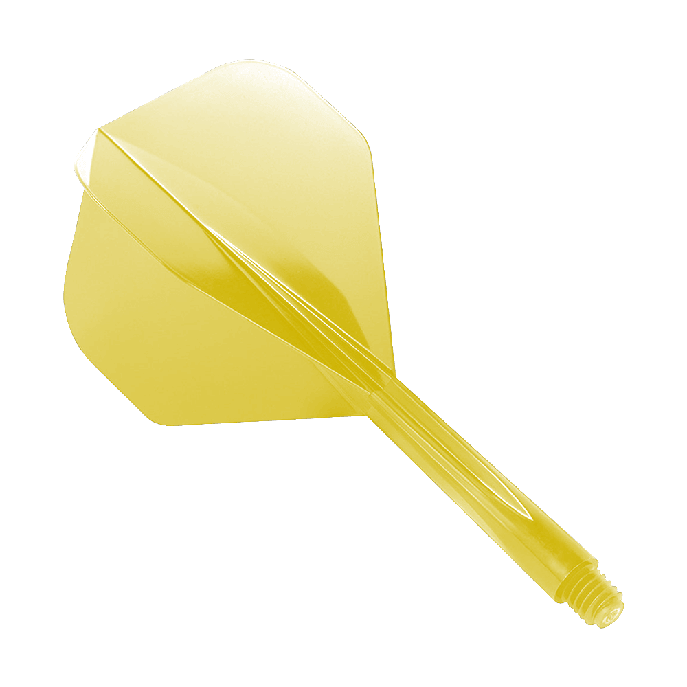 Standardní letový systém Condor Axe Yellow Das Bild zeigt das Produkt "Condor Axe Yellow Flight-System Standard". Es handelt sich um ein einteiliges gelbes Dartflight- und Shafts-System.