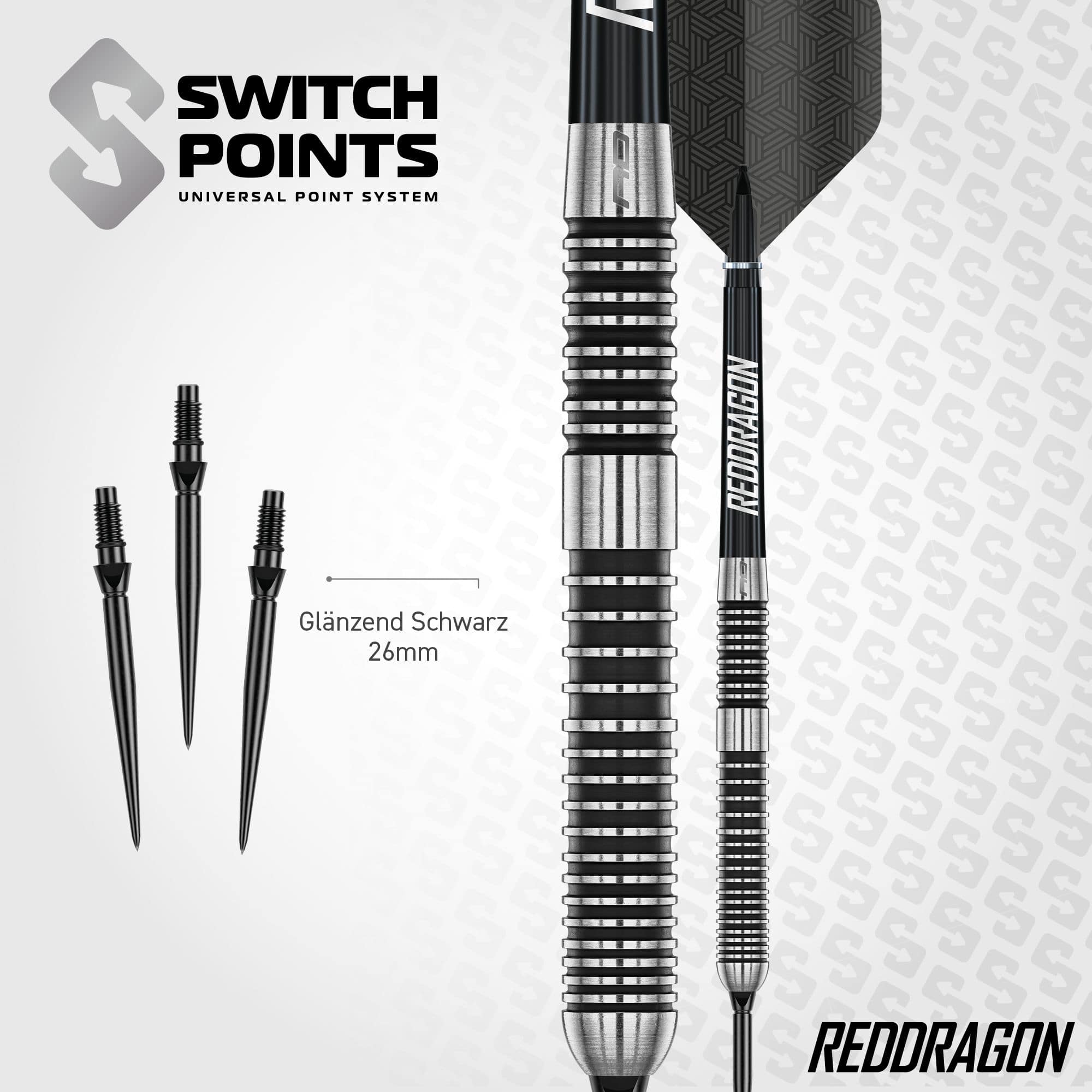 Ocelové šipky Red Dragon Pegasus Switch Point Die Red Dragon Pegasus Switch Point Steeldarts sind moderne Dartpfeile. Sie eignen sich ideal für anspruchsvolle Dartspieler.