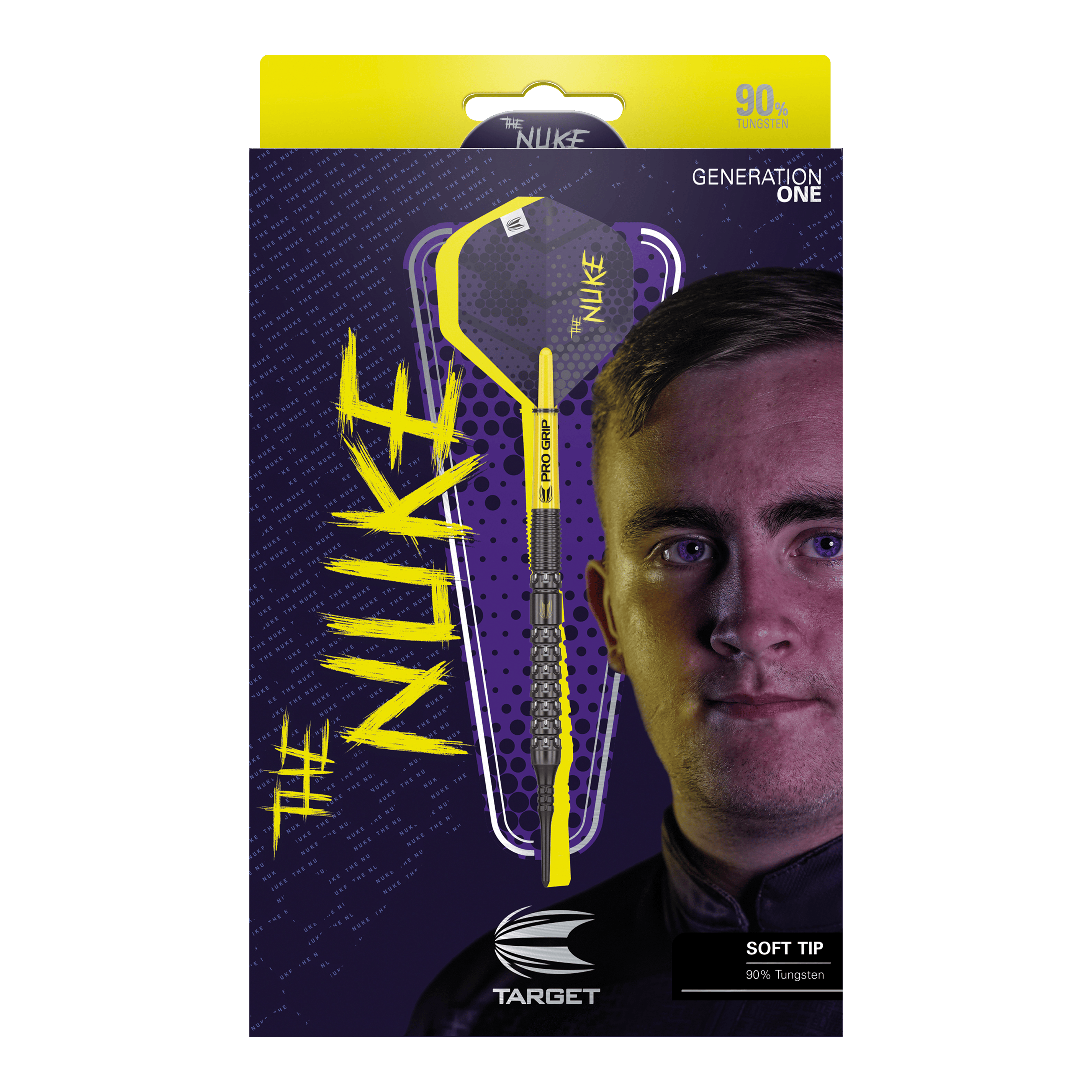 Měkké šipky Target Luke Littler GEN1 - 19g Das Bild zeigt ein Dart-Produkt. Auf dem Bild ist '210324_Target_Luke_Littler_GEN1_Softdarts_3_(1)' als Dateiname angegeben.