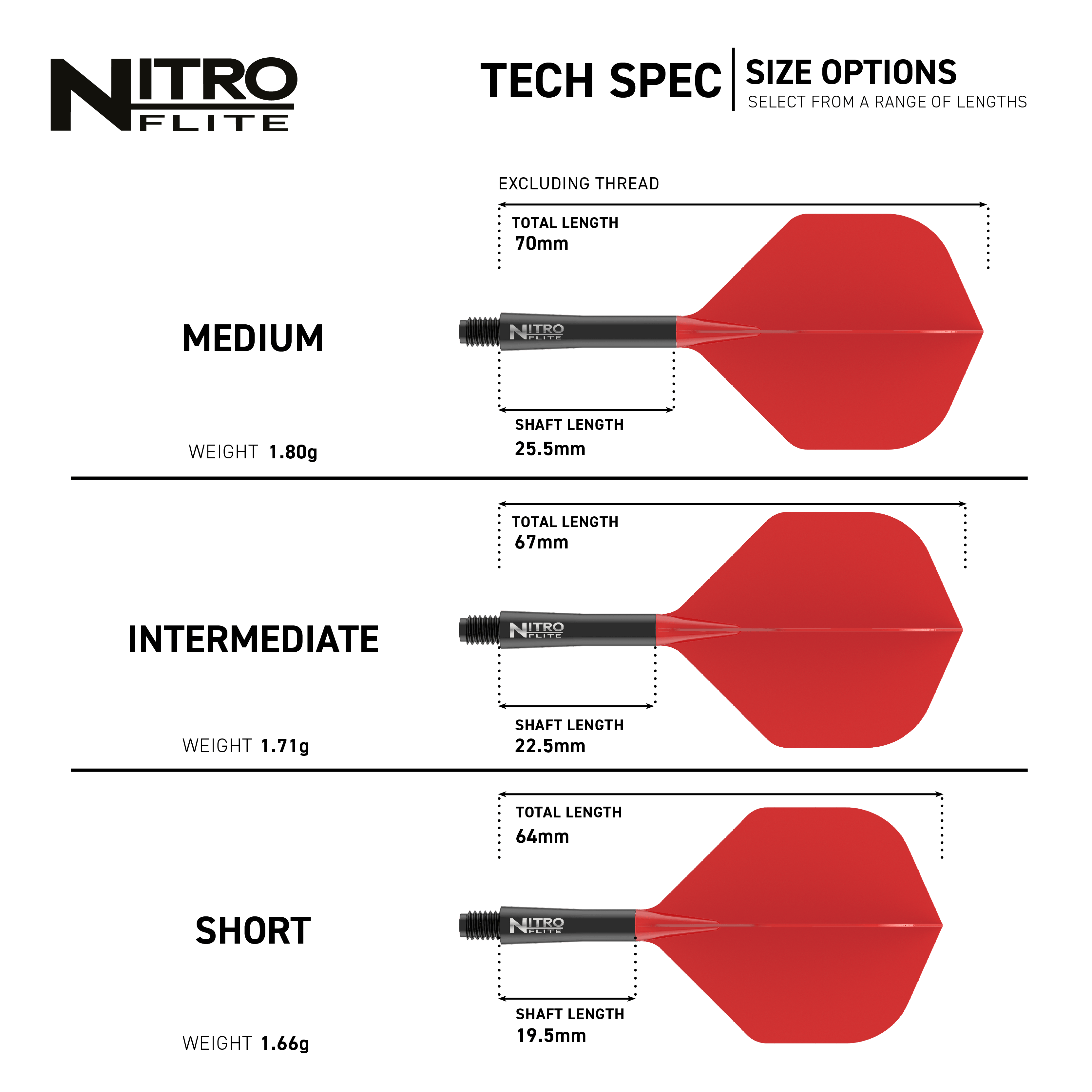 Red Dragon Nitroplite - Black Shaft Red No2 Flights Red Dragon Nitroflite - Black Shaft Red No2 Flights werden gezeigt. Es handelt sich um schwarze und rote Dart-Flights.