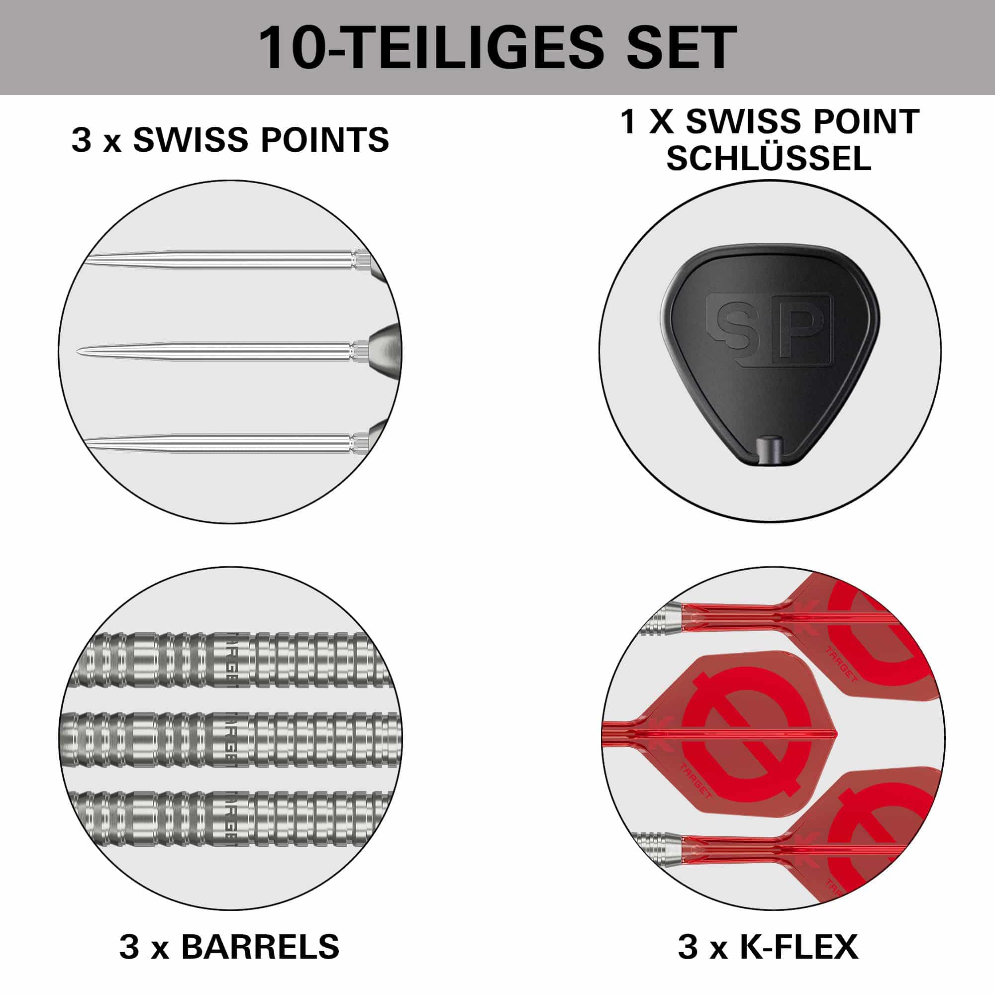 Ocelové šipky Target Group O 03 Swiss Points