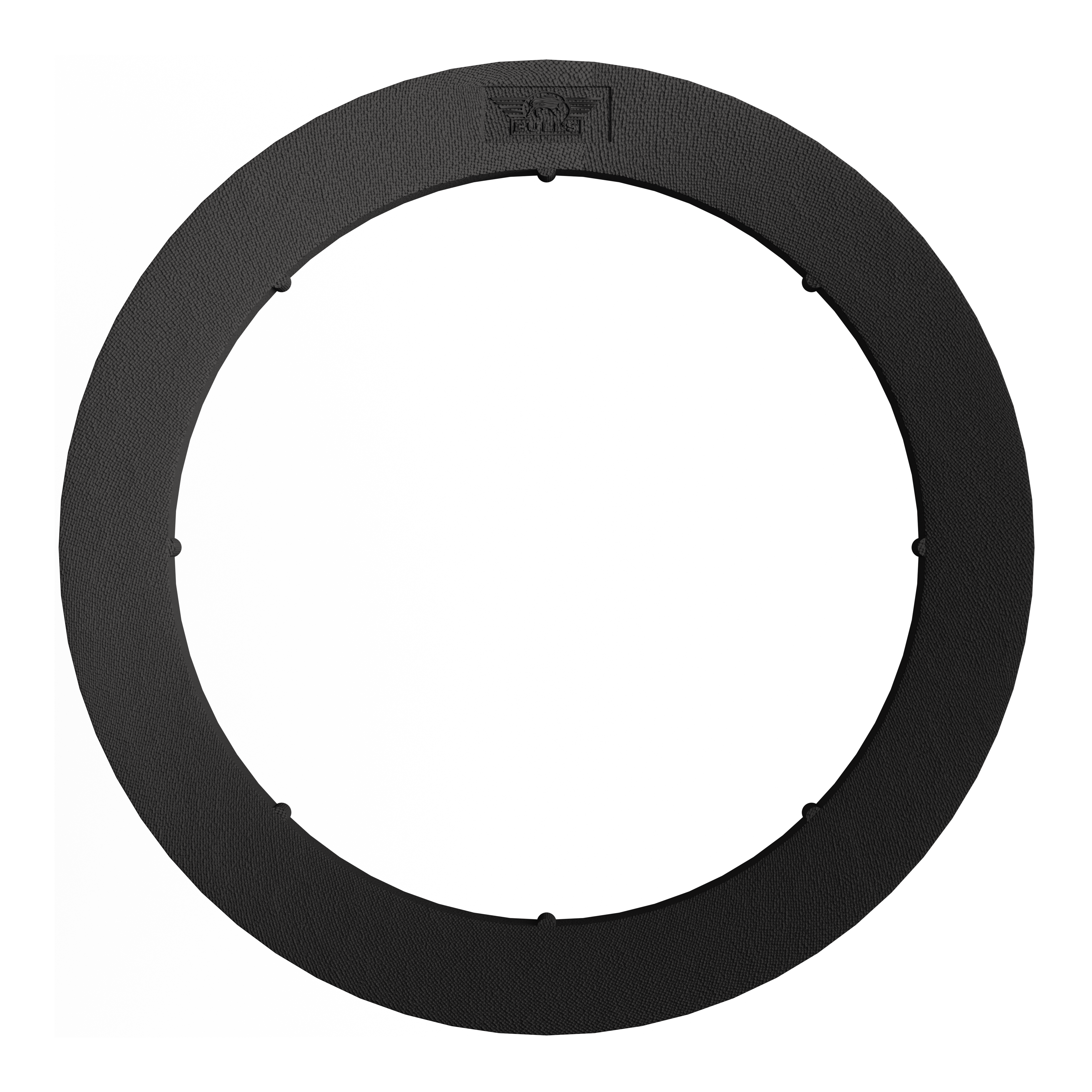 Systém prostorového osvětlení Bulls NL Lumo Light Das Bild zeigt das Produkt 'Bulls NL Lumo Light Surround Beleuchtungssystem'. Es handelt sich um einen runden, schwarzen Ring, der zur Beleuchtung eines Dartboards verwendet wird.