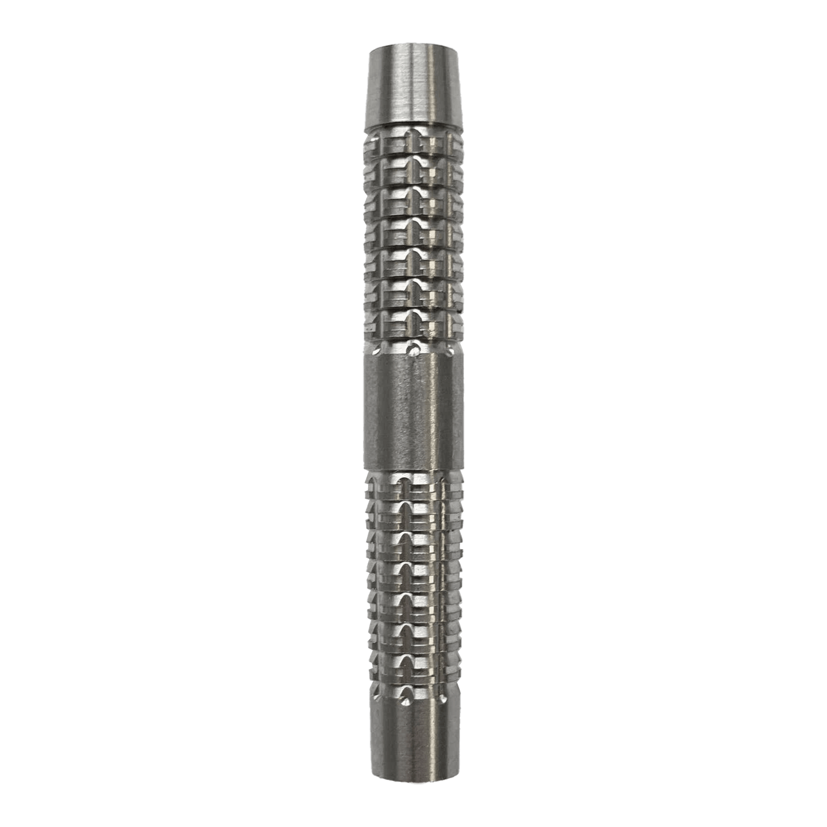 McDart SilverGrip Softdart hlavně - 20g Das Bild zeigt ein silbernes Dartbarrel mit einem strukturierten Griffmuster. Es handelt sich um das Produkt "McDart SilverGrip Softdart Barrels - 20g".