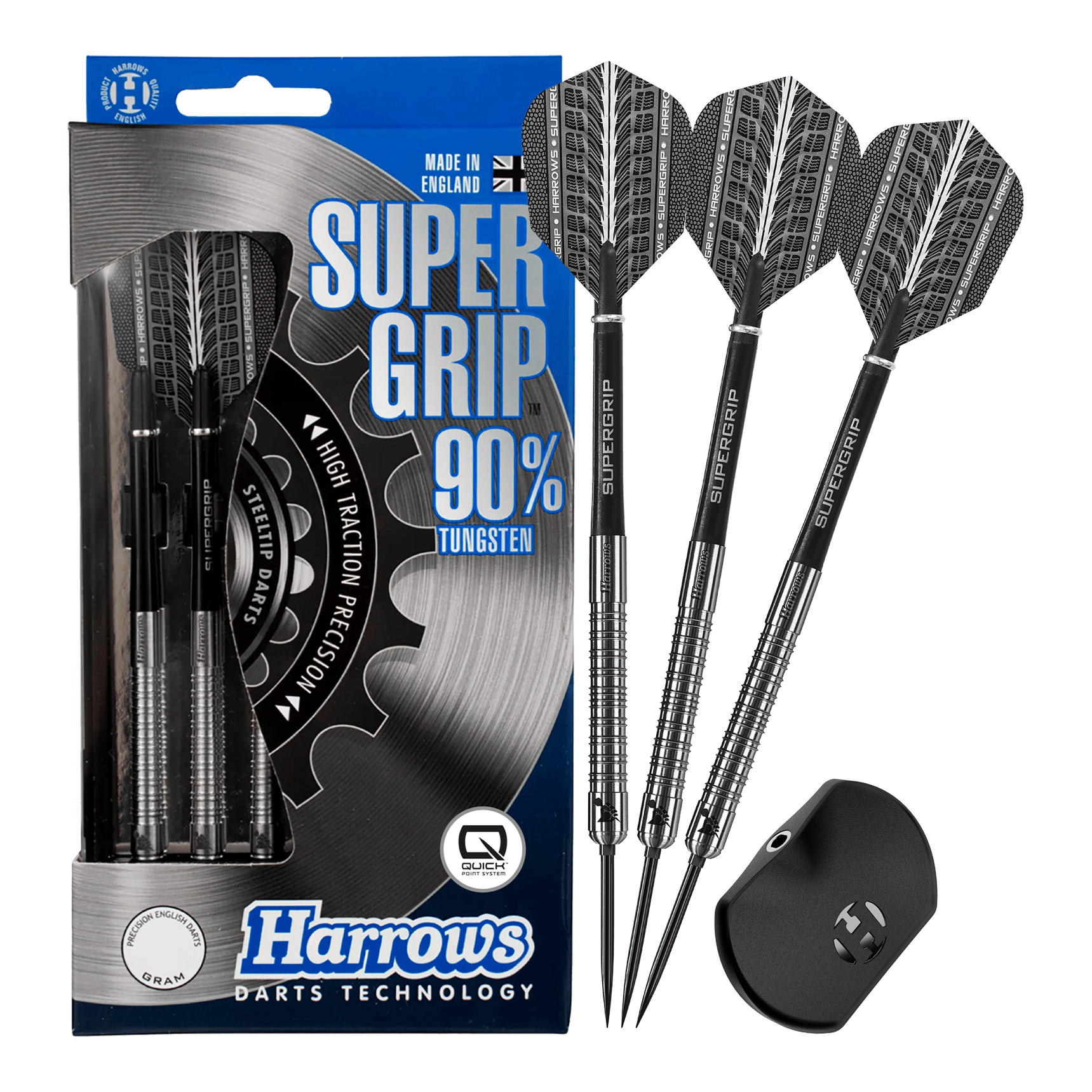 Harrows Supergrip 90 ocelové šipky s rychlopohyblivým hrotem Harrows Supergrip 90 ocelové šipky s rychlopohyblivým hrotem