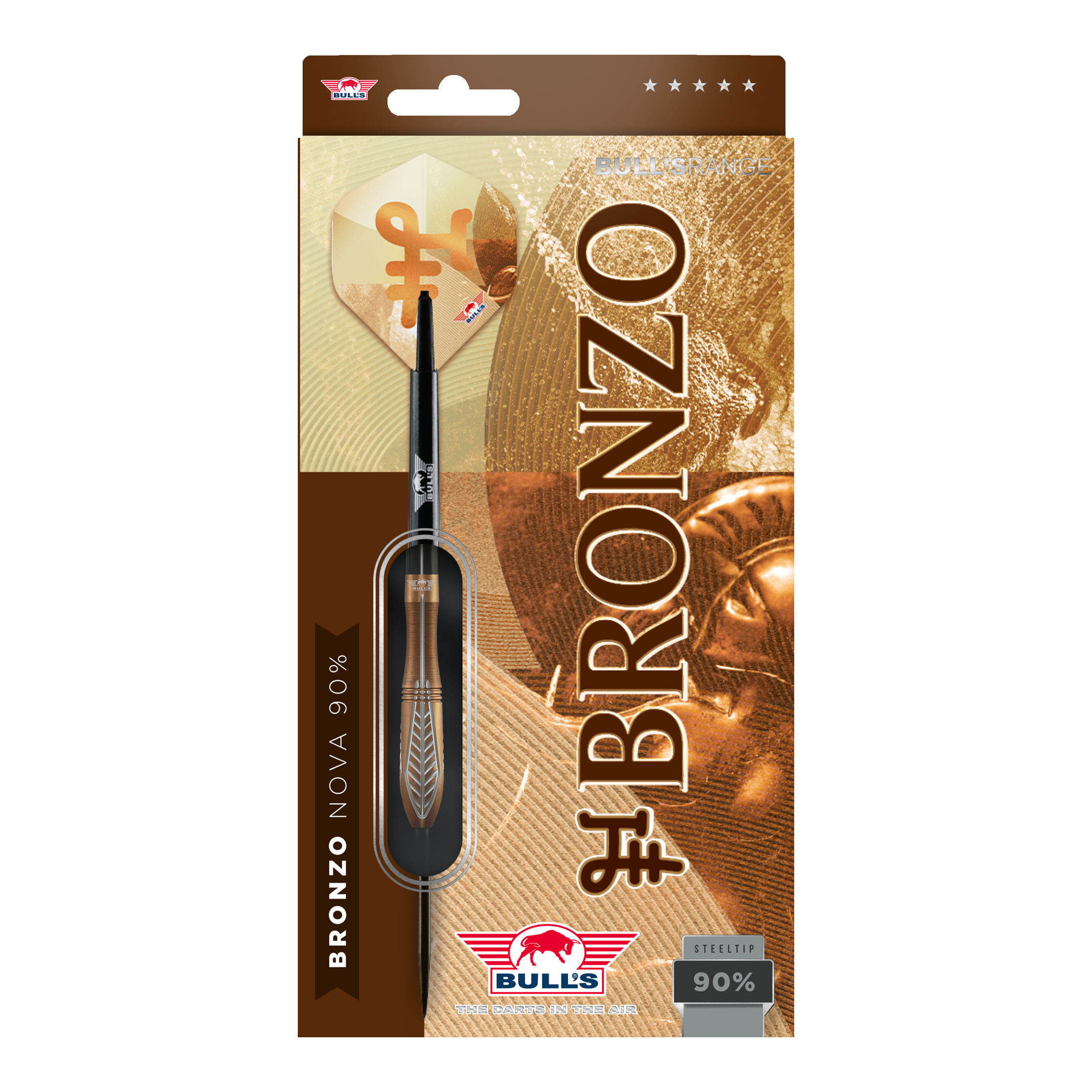 Bulls NL Bronzo Nova Steeldarts mit 24 Gramm sind auf diesem Bild zu sehen. Das Produkt wird detailliert und klar präsentiert.