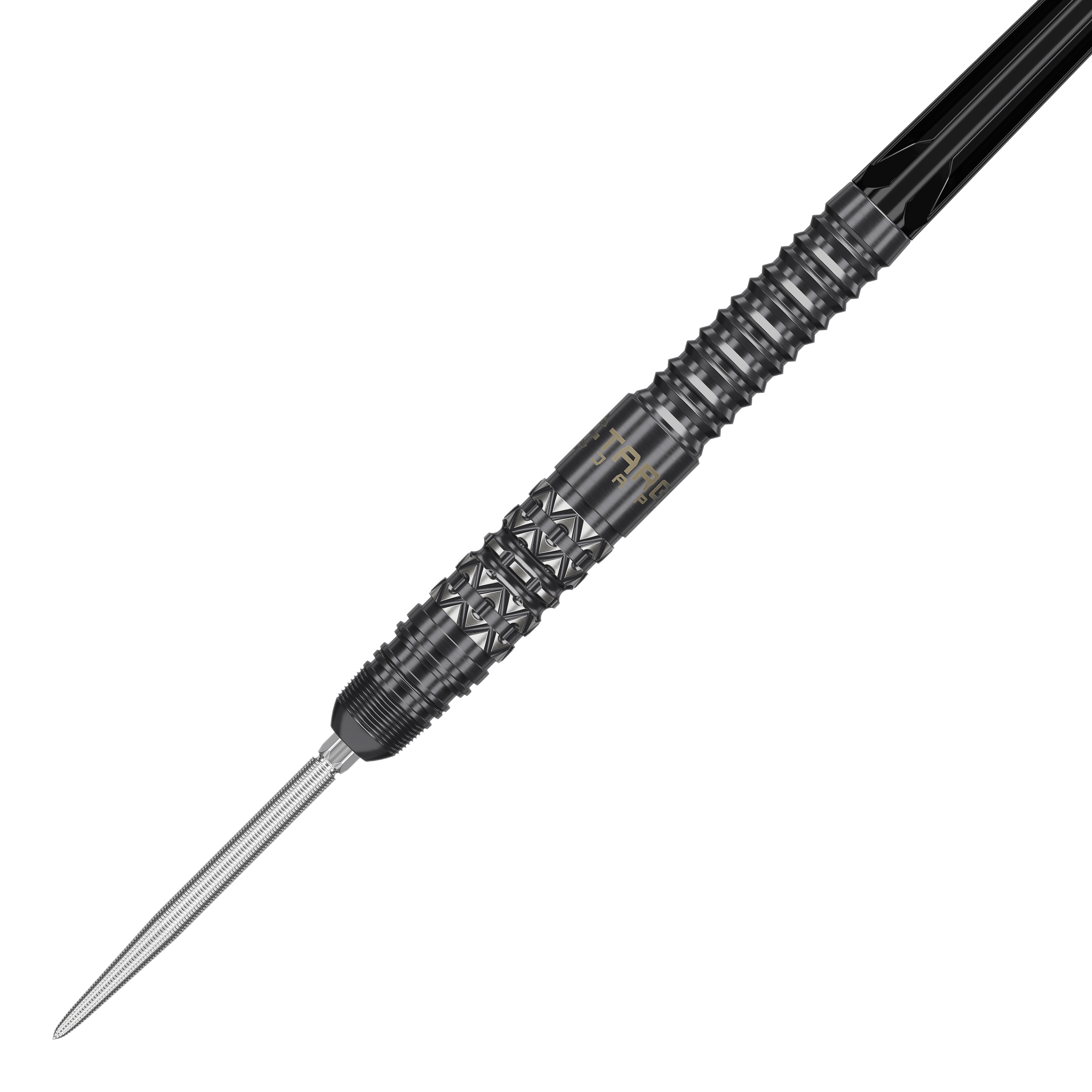 Ocelové šipky Target Japan Black Marque Creed Swiss Point - 23g Target Japan Black Marque Creed Swiss Point Steeldarts - 23g sind dargestellt. Sie zeichnen sich durch ihre schwarze Optik und das praktische Wechselspitzen-System aus.