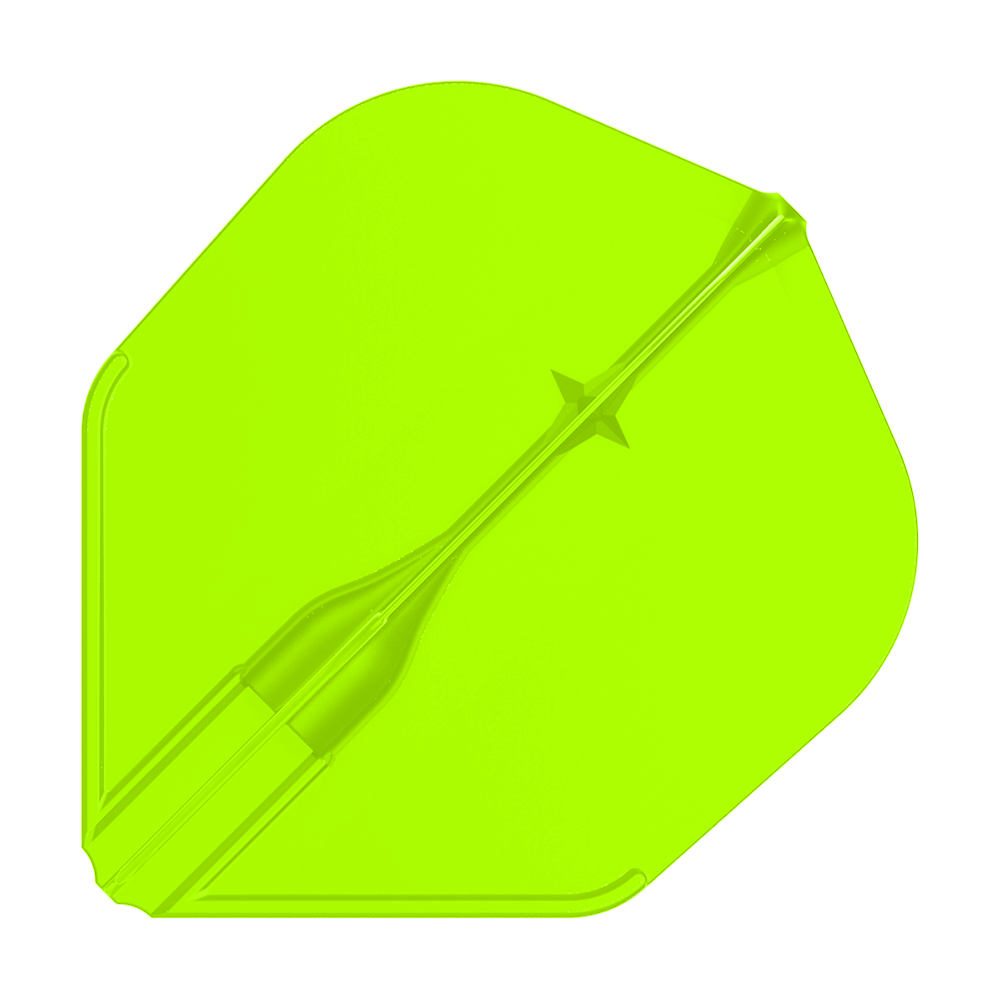 Lety L-L-Style3EZ Ein Dart-Flight mit gleichmäßiger, matter Fläche ist einzeln abgebildet. Die Flügelstruktur fällt auf.