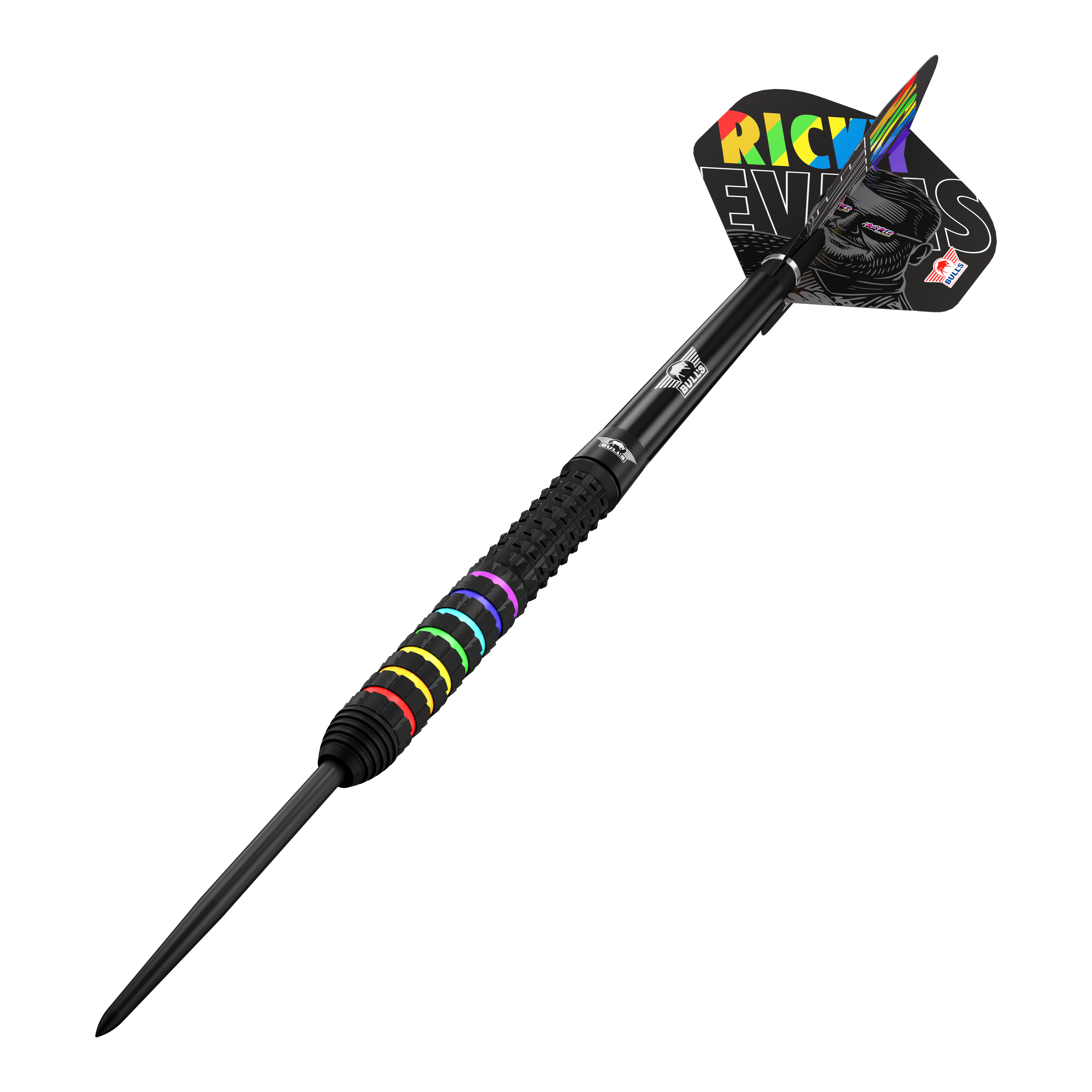 Ocelové šipky Bulls NL Ricky Evans Rapid 95 Das Bild zeigt die Bulls NL Ricky Evans Rapid 95 Steeldarts mit 23 Gramm. Die Steeldarts haben ein stilvolles Design und sind für das Dartspiel geeignet.
