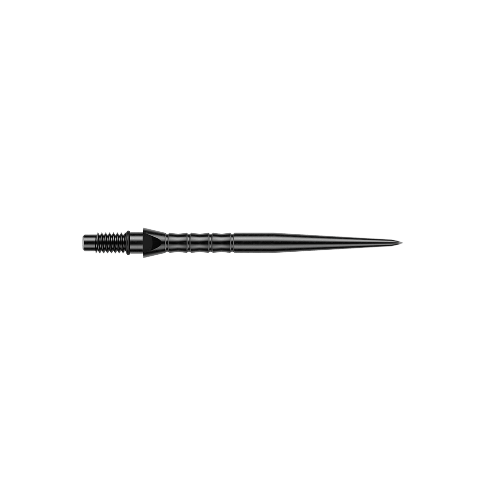 Ocelové hroty na šipky Winmau Switch Point Wave - černé Abgebildet sind schwarze Steeldartspitzen mit einer Länge von 30 mm. Die Dartspitzen passen zu typischen Steeldartpfeilen.