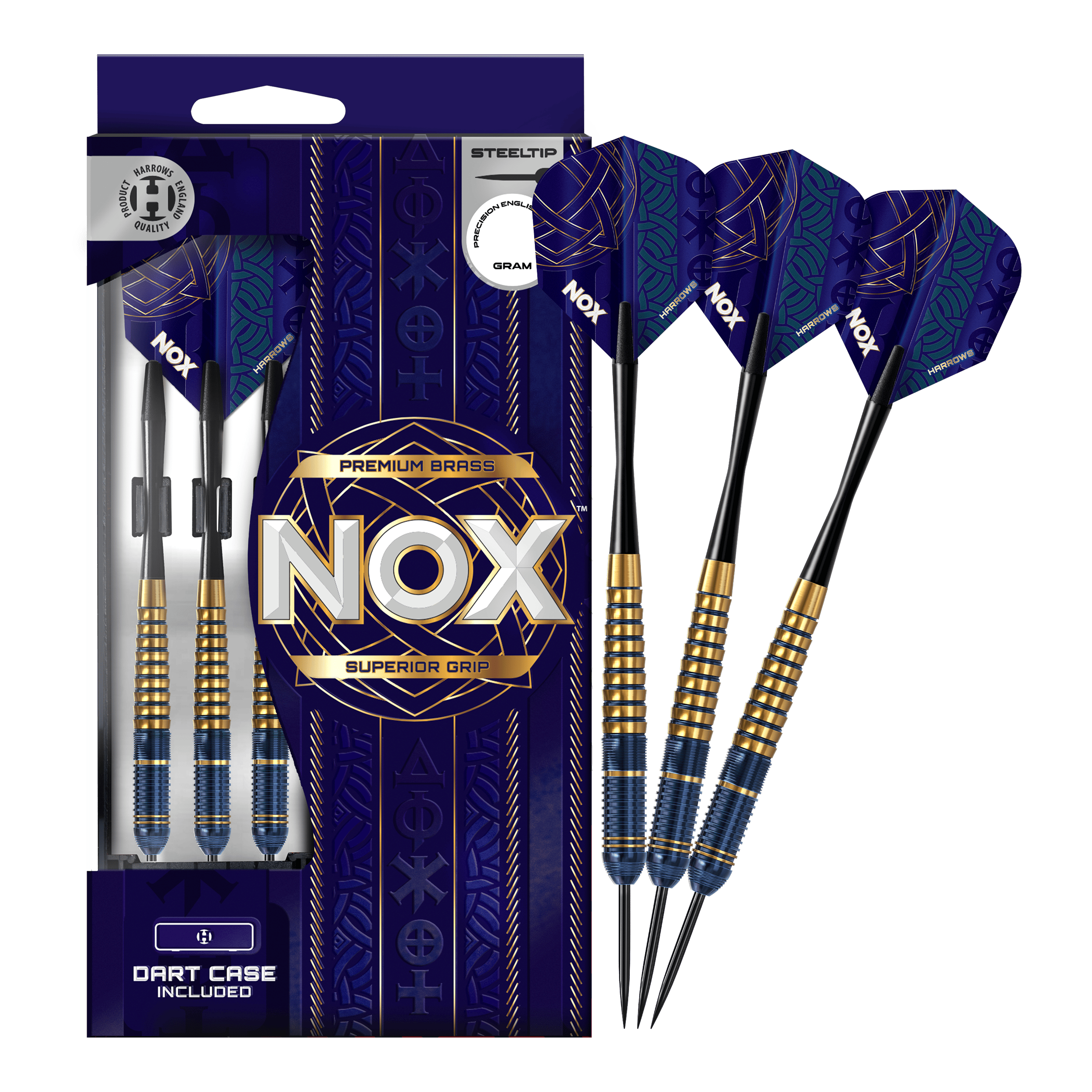 Šipky Harrows Nox Premium Brass Steel Abgebildet sind die Harrows Nox Premium Brass Steeldarts. Dieses Produkt zeichnet sich durch hochwertige Verarbeitung aus.