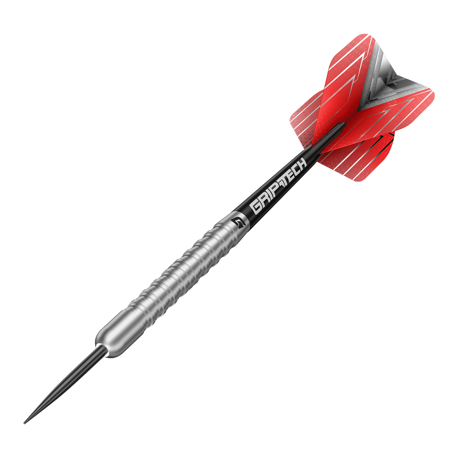 Hier sehen Sie die GOAT Podium Silver Steeldarts. Diese silbernen Steeldarts überzeugen durch ihr elegantes Aussehen.