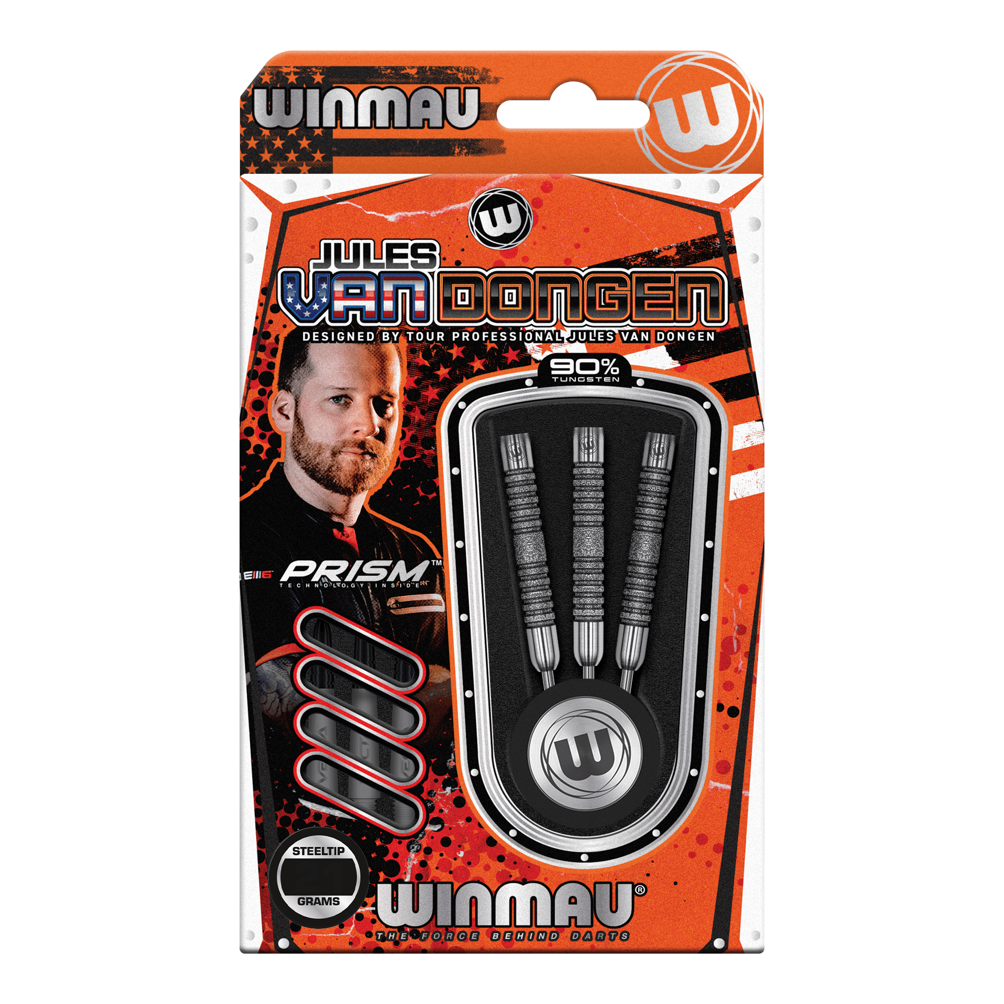 Winmau Jules Van Dongen ocelové šipky - 22g