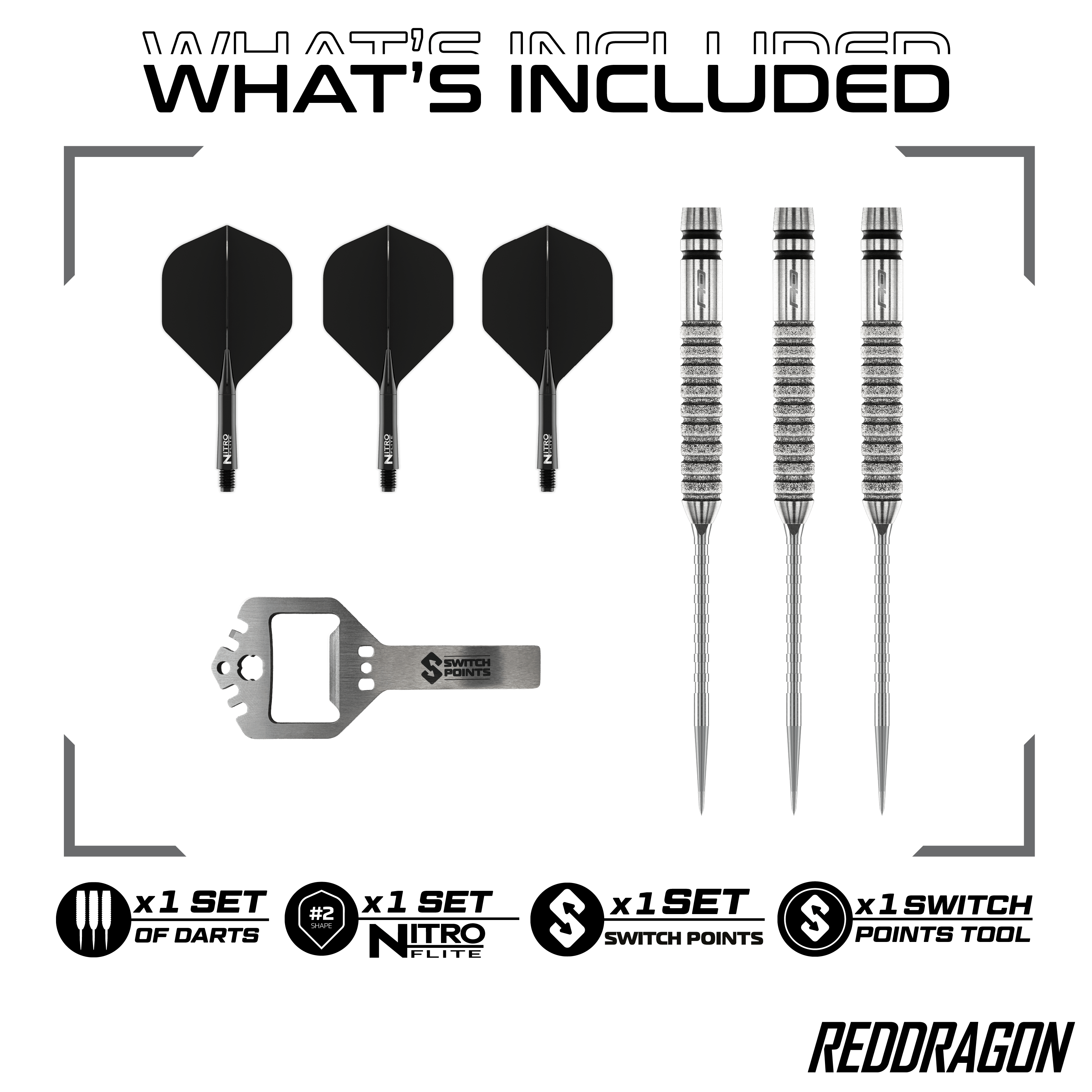 Ocelové šipky Red Dragon Gian Van Veen Tour Edition Switch Point - 21g Gezeigt werden die Red Dragon Gian Van Veen Tour Edition Switch Point Steeldarts - 21g. Das moderne Design unterstützt ein präzises Spiel.