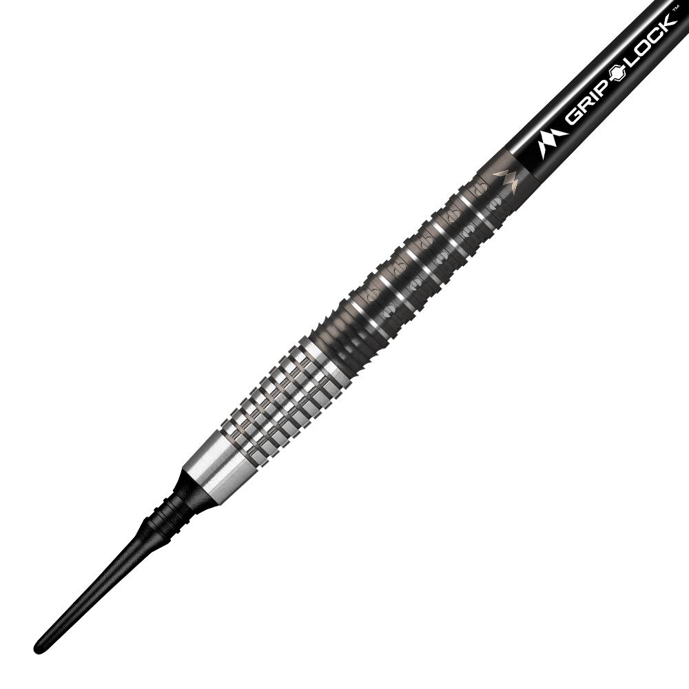 Měkké šipky Mission Makara M2 - 20g Dies ist der Mission Makara M2 Softdart mit einem Gewicht von 20g. Der Dartpfeil hat ein silber-schwarzes Design mit strukturiertem Griffbereich und einer schwarzen Kunststoffspitze.