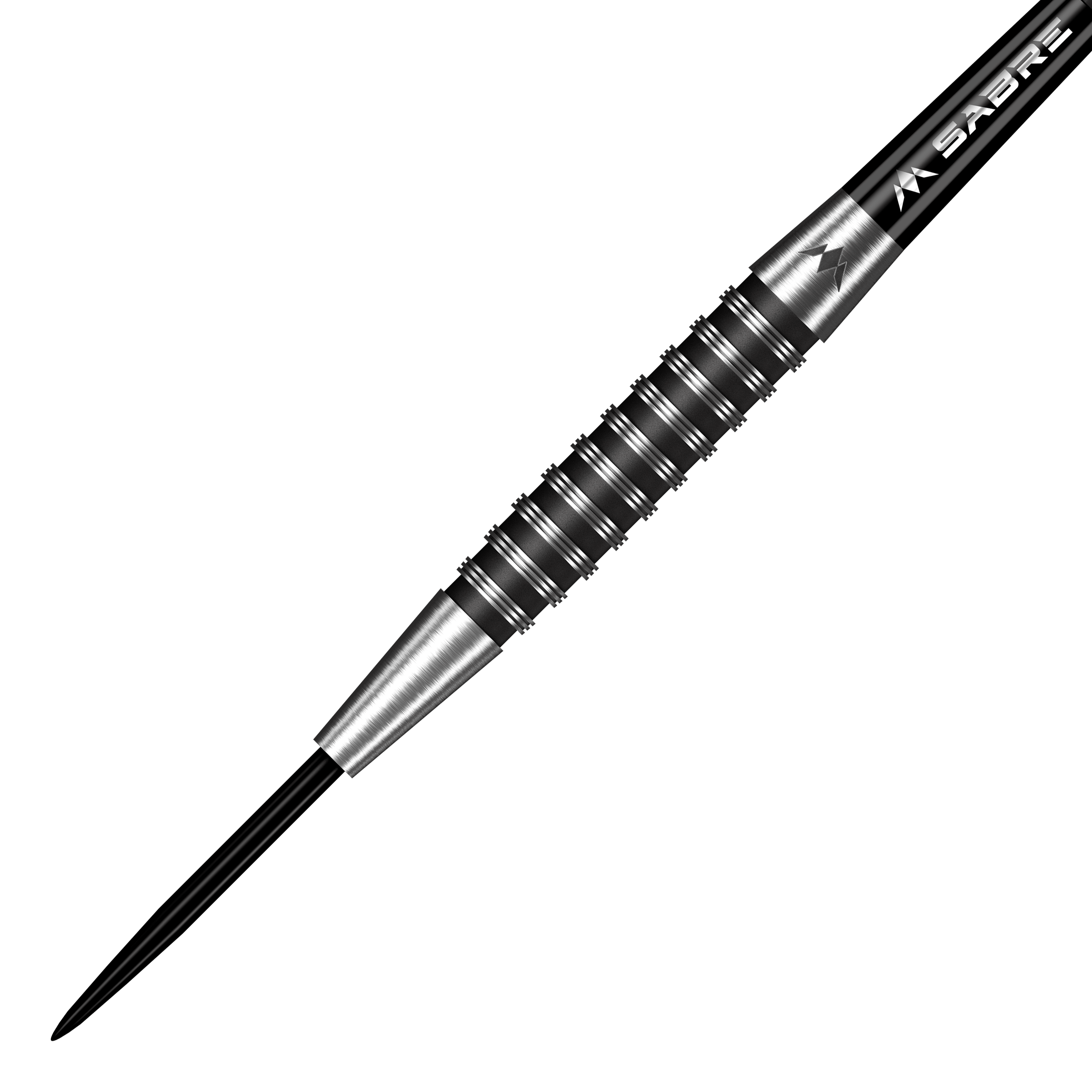 Das Bild zeigt Mission Kunai Black PVD Steeldarts - 23g. Diese hochwertigen Steeldarts haben ein modernes schwarzes Design.