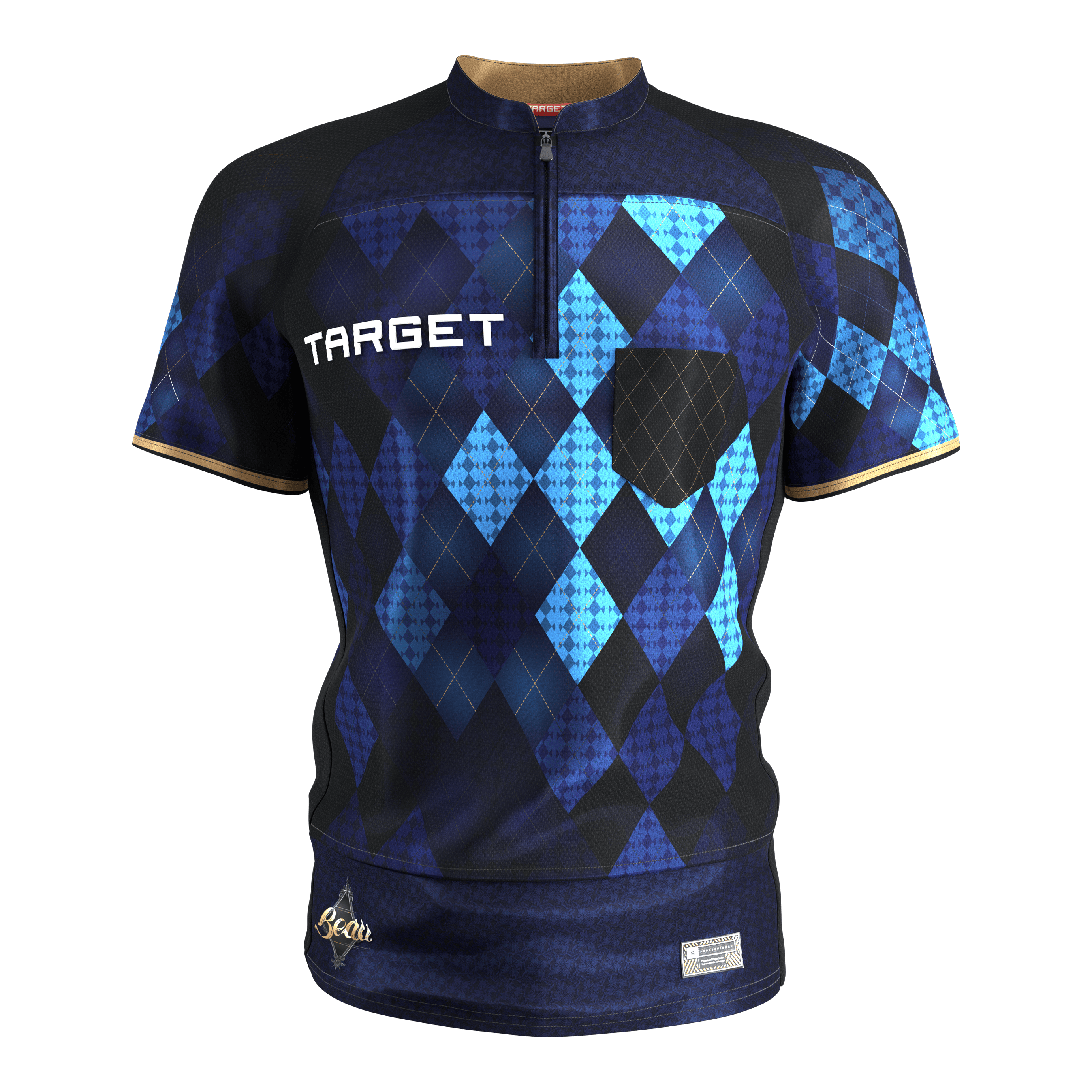 Tričko Target Beau Greaves s logem 2027 Das Target Beau Greaves Dartshirt 2027 ist auf diesem Bild zu erkennen. Es ist eine passende Bekleidung für Dartsportler.
