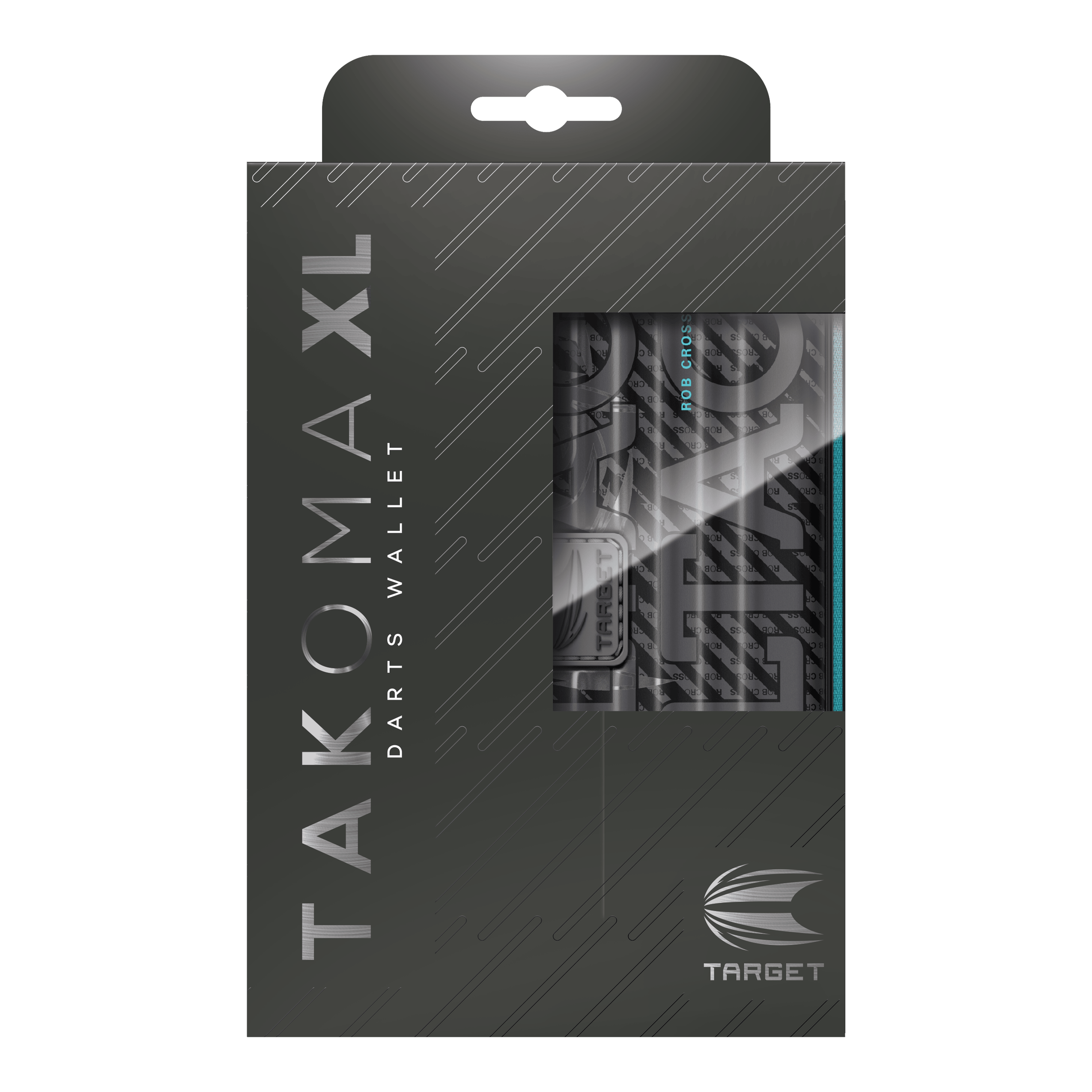 Pouzdro na šipky Takoma XL Ghost Series Rob Cross Das Foto zeigt das Takoma XL Ghost Series Rob Cross Dartcase. Es ist ein robustes Etui für Dartspieler.