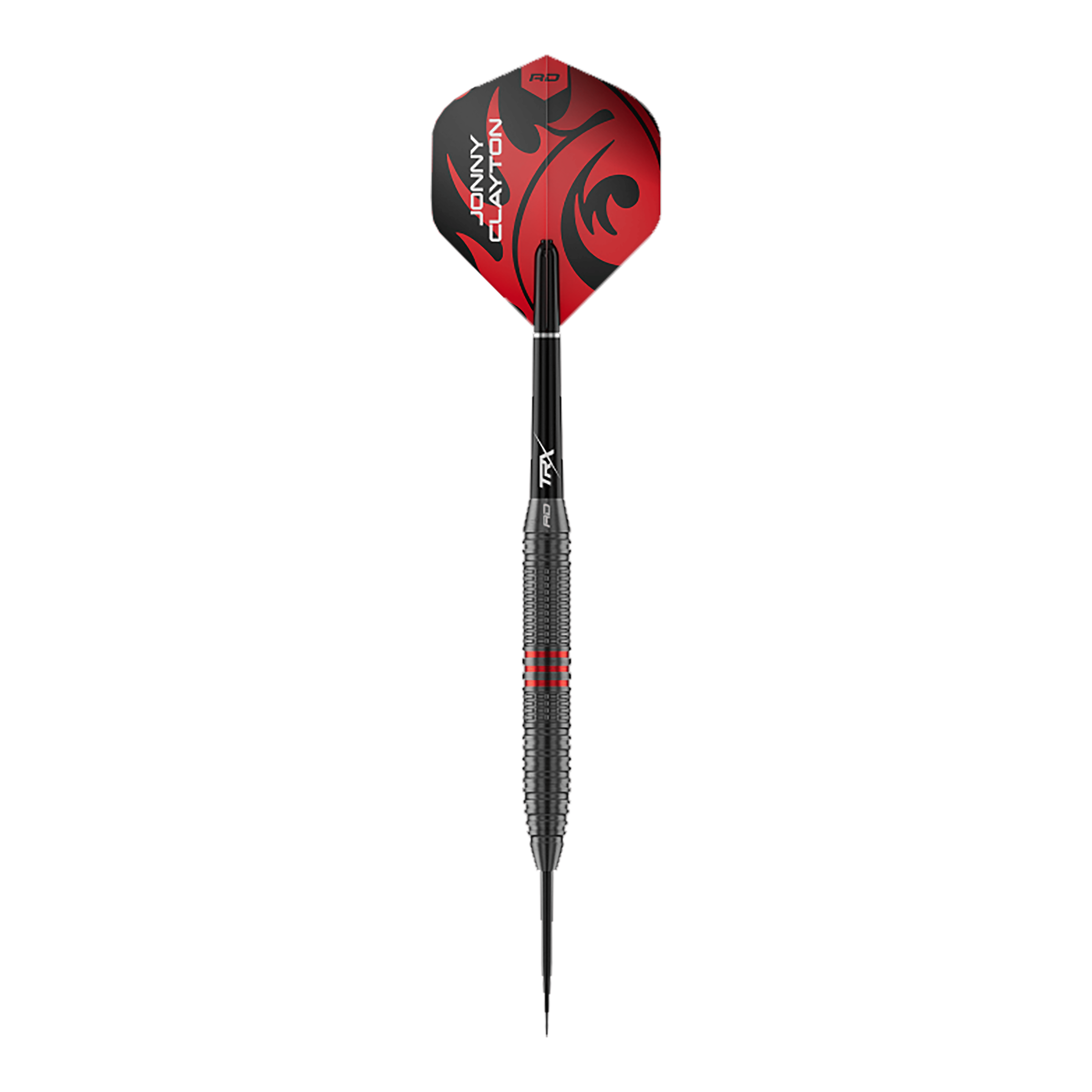 Ocelové šipky Red Dragon Jonny Clayton Core Brass - 21g Abgebildet ist ein einzelner Red Dragon Jonny Clayton Core Brass Steeldart mit 21g Gewicht. Der Dart zeigt goldene Akzente und ein markantes Griffdesign.