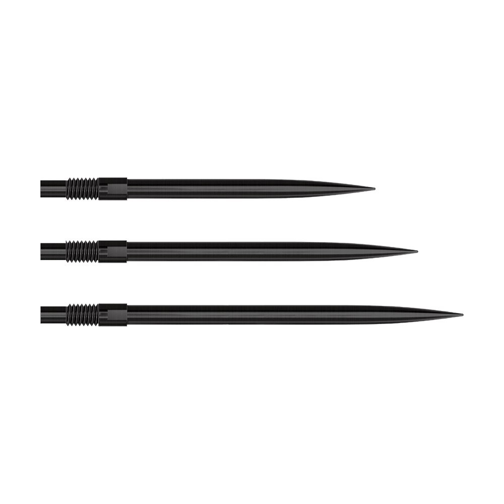 Špičky šipek Harrows Quick Point - černé Auf dem Bild sind die Harrows Quick Point Dartspitzen in Schwarz zu sehen. Diese Dartspitzen ermöglichen einen schnellen Austausch.