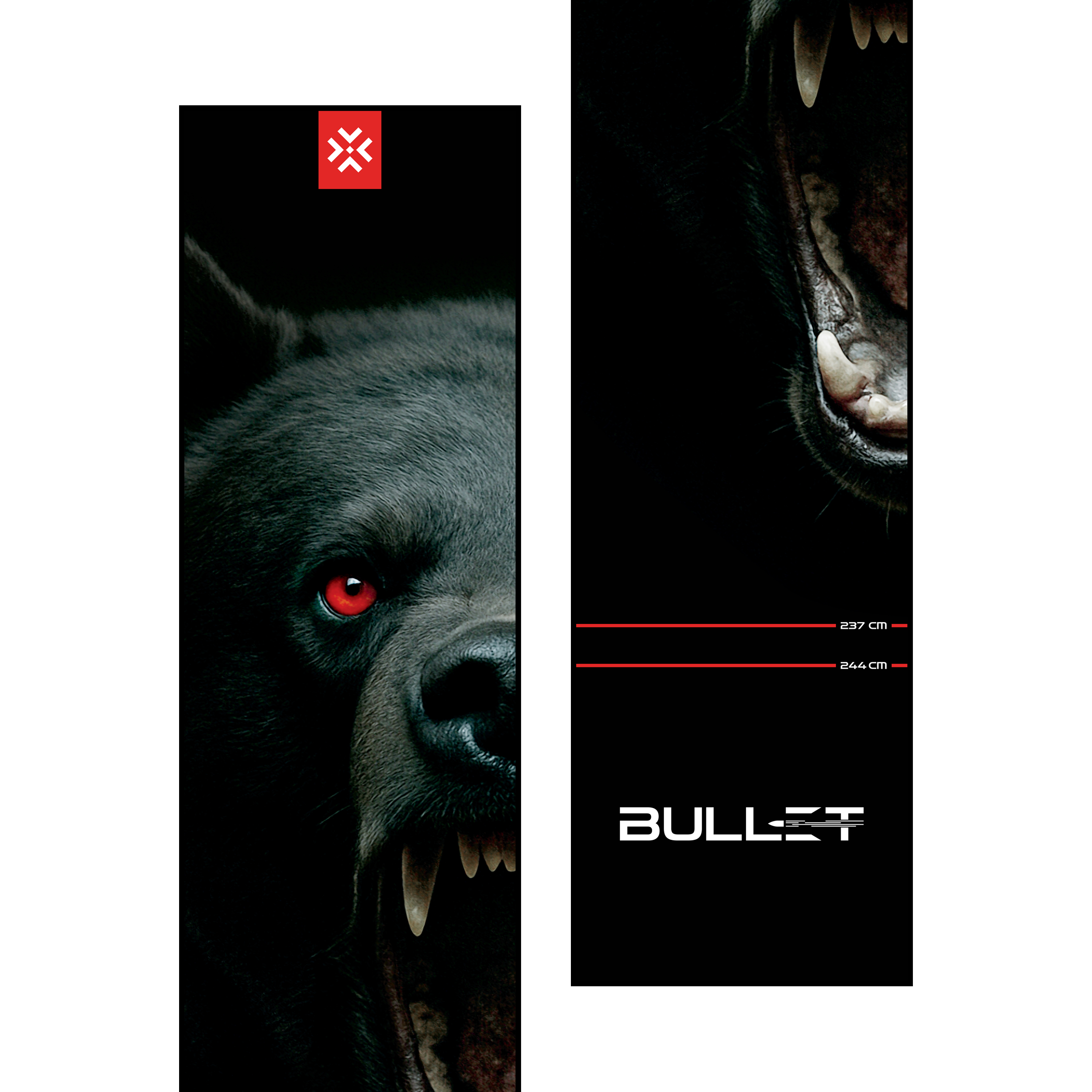 Podložka na šipky Bullet Shred Die Bullet Shred Dartmatte ist auf dem Bild abgebildet. Diese Dartmatte schützt den Boden und markiert den Wurfbereich beim Dartspielen.