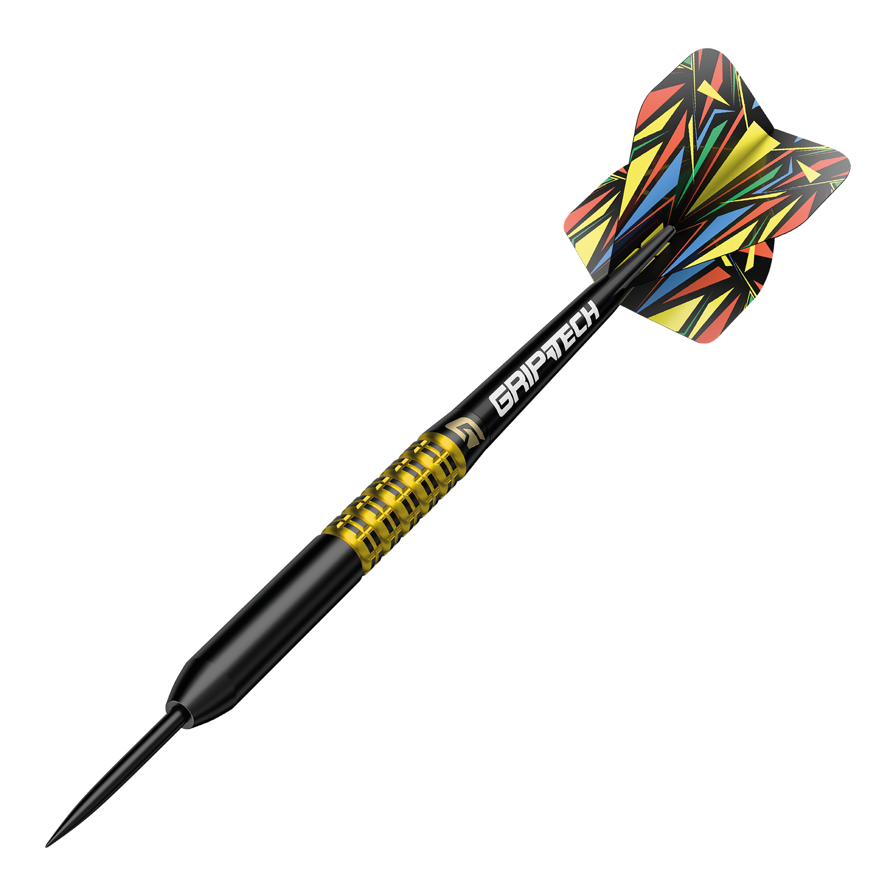 Šipky GOAT Athlete žluté wolframové oceli Hier ist ein gelber Tungsten-Steeldart abgebildet. Der Dateiname ist 'GD7000770 GOAT Athlete Yellow Tungsten Steeldarts 4'.