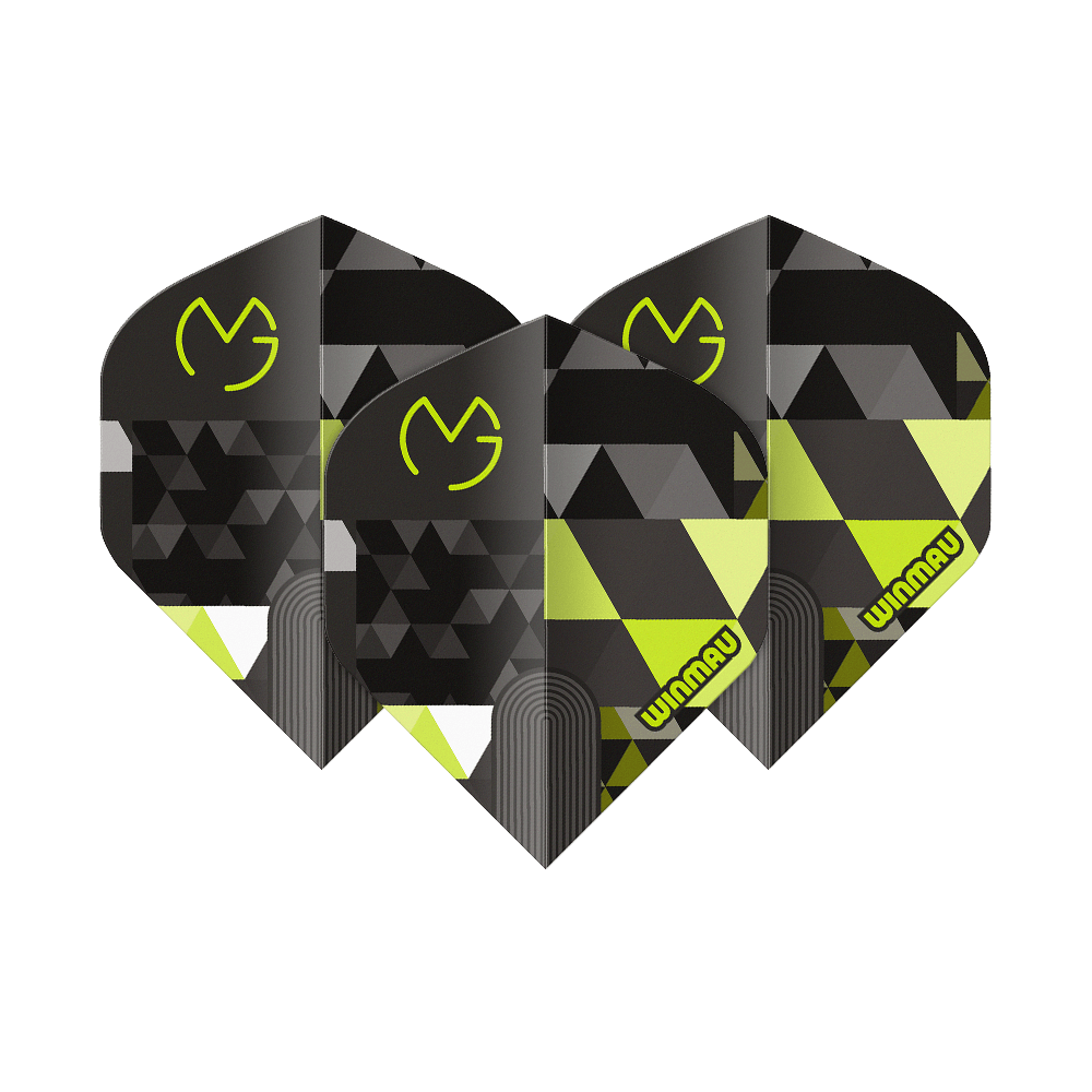 Letky Winmau Prism Delta MvG Logo Green No2 Standard Abgebildet ist Winmau Prism Delta MvG Logo Green No2 Standard Flights. Das Produkt zeigt grüne Dart-Flights mit Logo als Set.