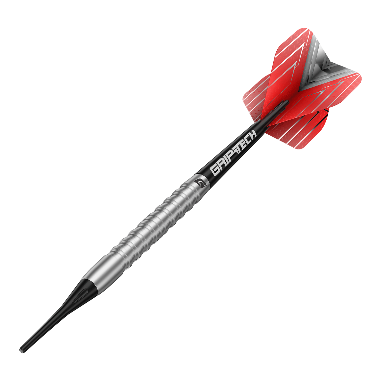 Abgebildet sind die GOAT Podium Silver Softdarts mit einem Gewicht von 18g. Die silbernen Darts sind speziell für das Softdart-Spiel entwickelt.