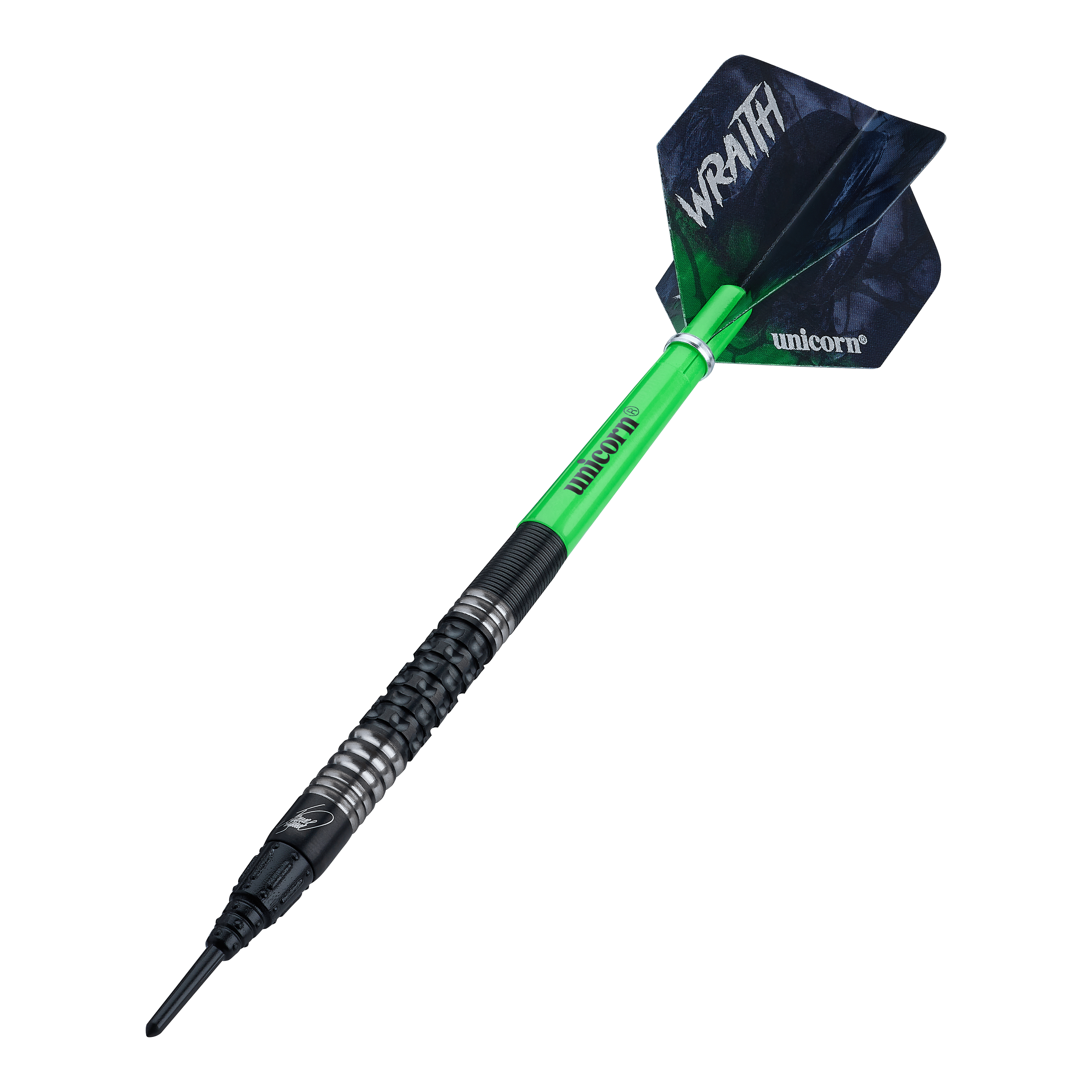 Měkké šipky Unicorn Wraith James Wade - 19g Die Unicorn Wraith James Wade Softdarts - 19g sind auf dem Bild dargestellt. Diese Darts sind ein offizielles James Wade Modell.