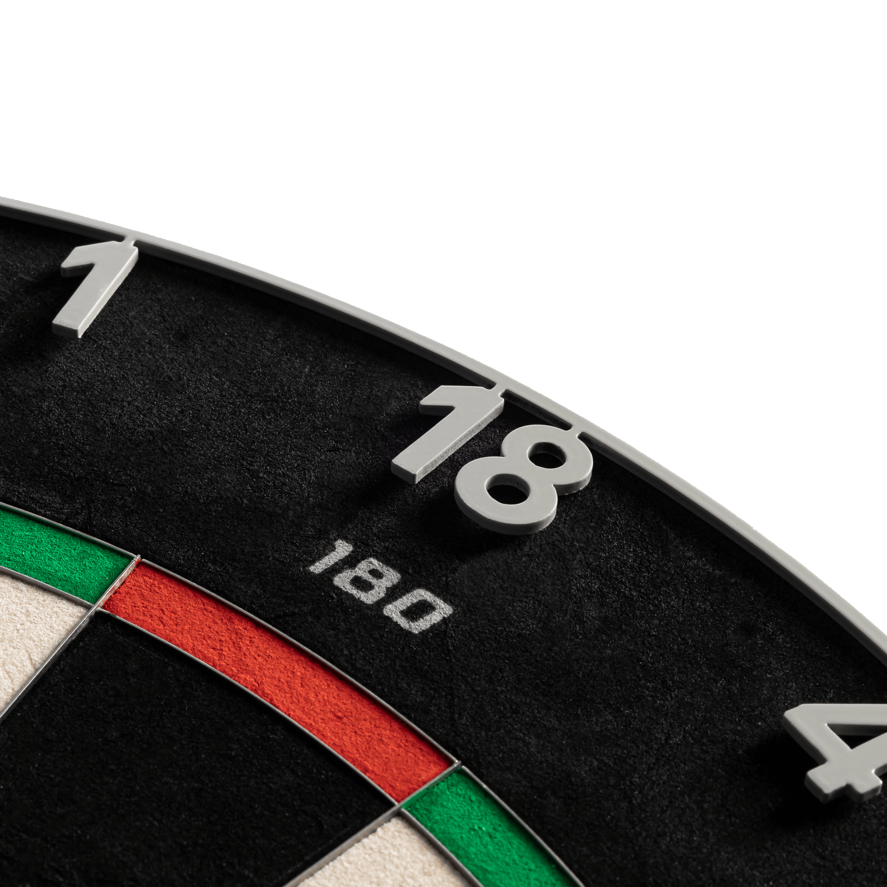 Ocelový terč Precise 180 Endorphine s číslovaným kroužkem - seversky šedý Das Bild zeigt das Precise 180 Endorphine Steeldartboard mit Nummernring in der Farbe Nordic Grey. Es handelt sich um ein hochwertiges Dartboard für ambitionierte Spieler.