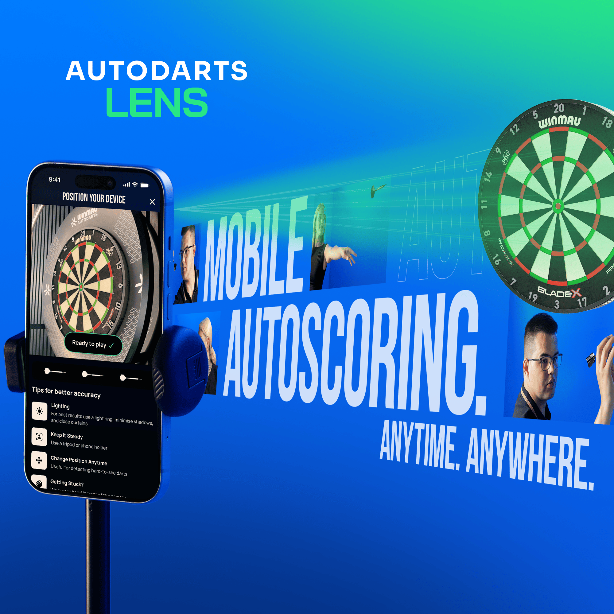 Stojan na zařízení Winmau a balíček 12měsíčního členství