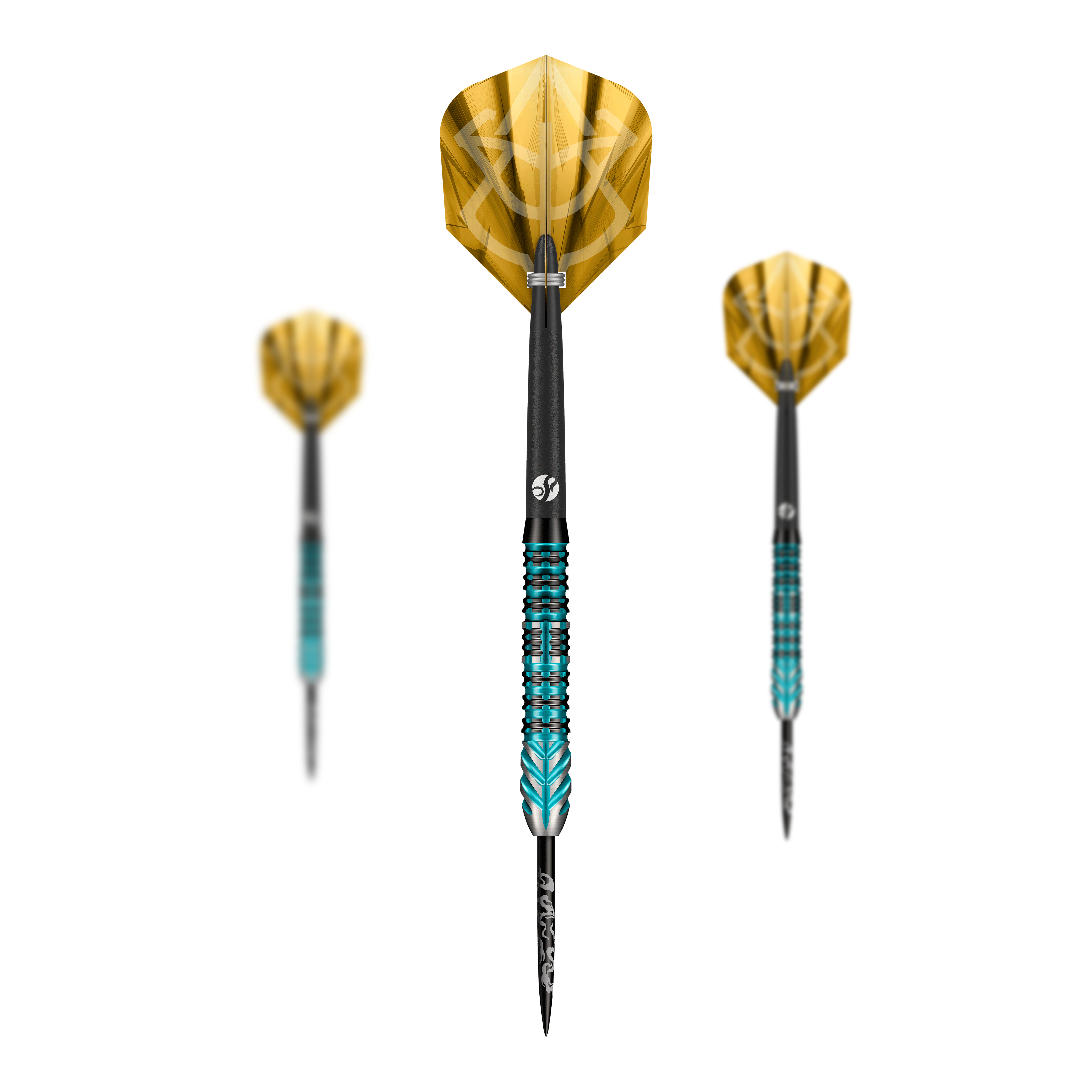 Ocelové šipky Shot Alchemy Volta Abgebildet ist das Shot Alchemy Volta Steeldarts-Set. Es handelt sich um ein Set von Steeldarts für Dartspieler.