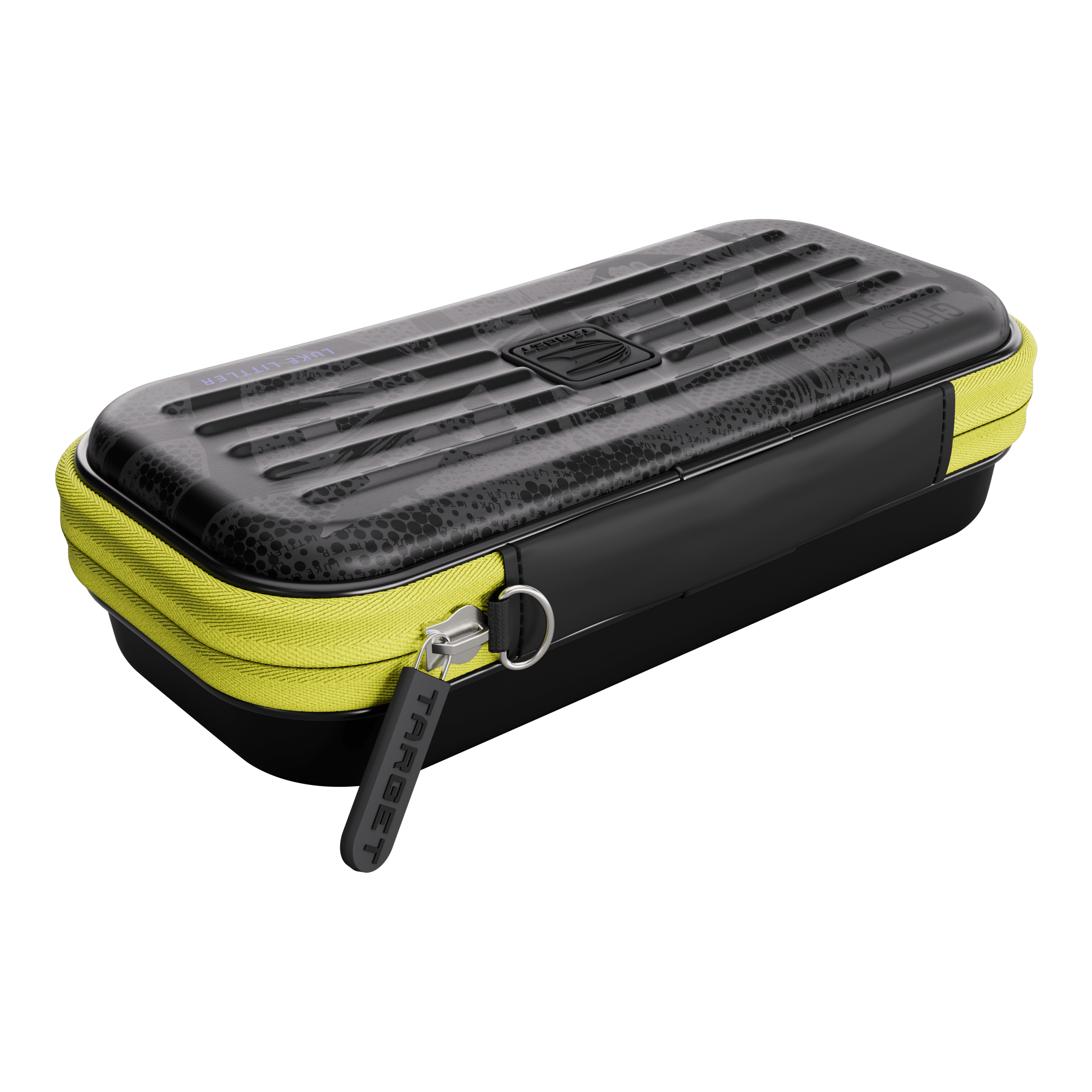 Pouzdro na šipky Takoma Ghost Series Luke Littler Auf dem Bild ist das Takoma Ghost Series Luke Littler Dartcase abgebildet. Diese Darttasche bietet sicheren Schutz für Dartpfeile.