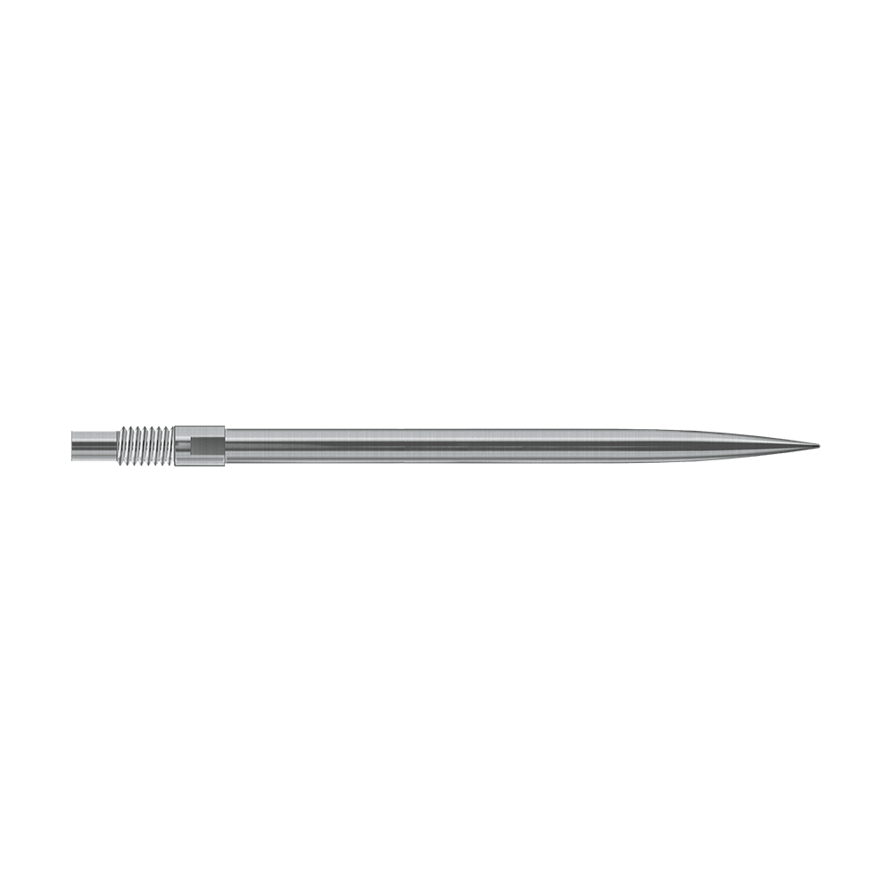 Špičky na šipky Harrows Quick Point - stříbrné Das Bild zeigt vermutlich silberne Dartspitzen von Harrows in 40mm Länge. Der Dateiname lautet 'QP23950_Harrows_QuickPoint_Dartspitzen_Silber_40mm_2'.