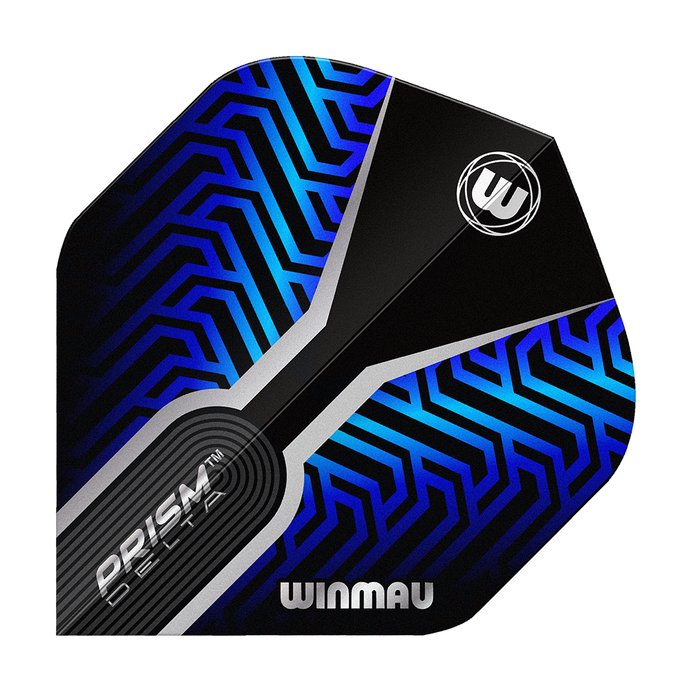 Letky Winmau Prism Delta Blue No2 Standard Hier zu sehen sind die Winmau Prism Delta Blue No2 Standard Flights. Die Dart Flights verfügen über ein auffälliges blau-schwarzes Muster.