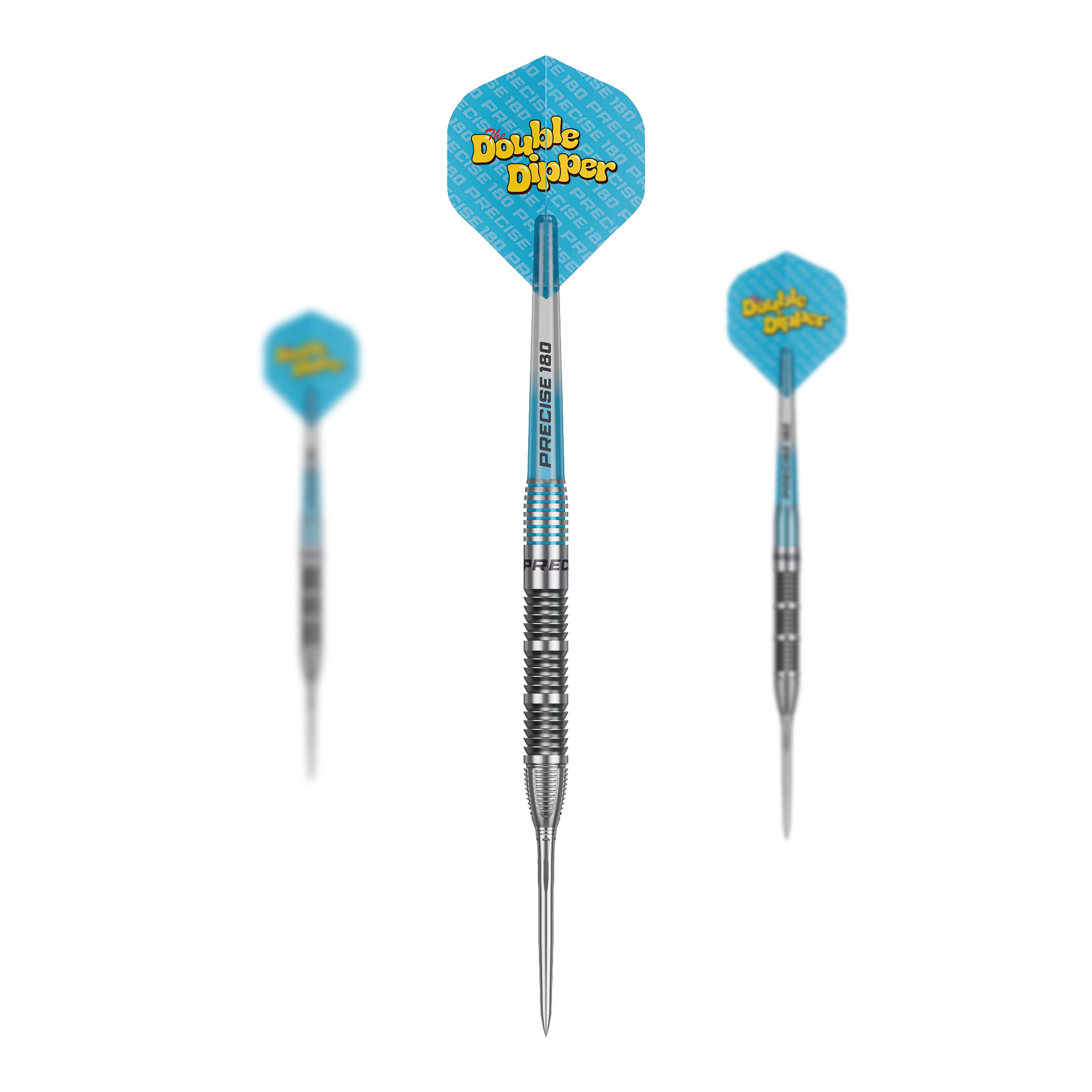 Přesné ocelové šipky Bela Schugmann Double Dipper V1 180 ks Das Bild zeigt ein Set der Precise 180 Bela Schugmann Double Dipper V1 Steeldarts. Das Set ist ideal für Dartliebhaber.