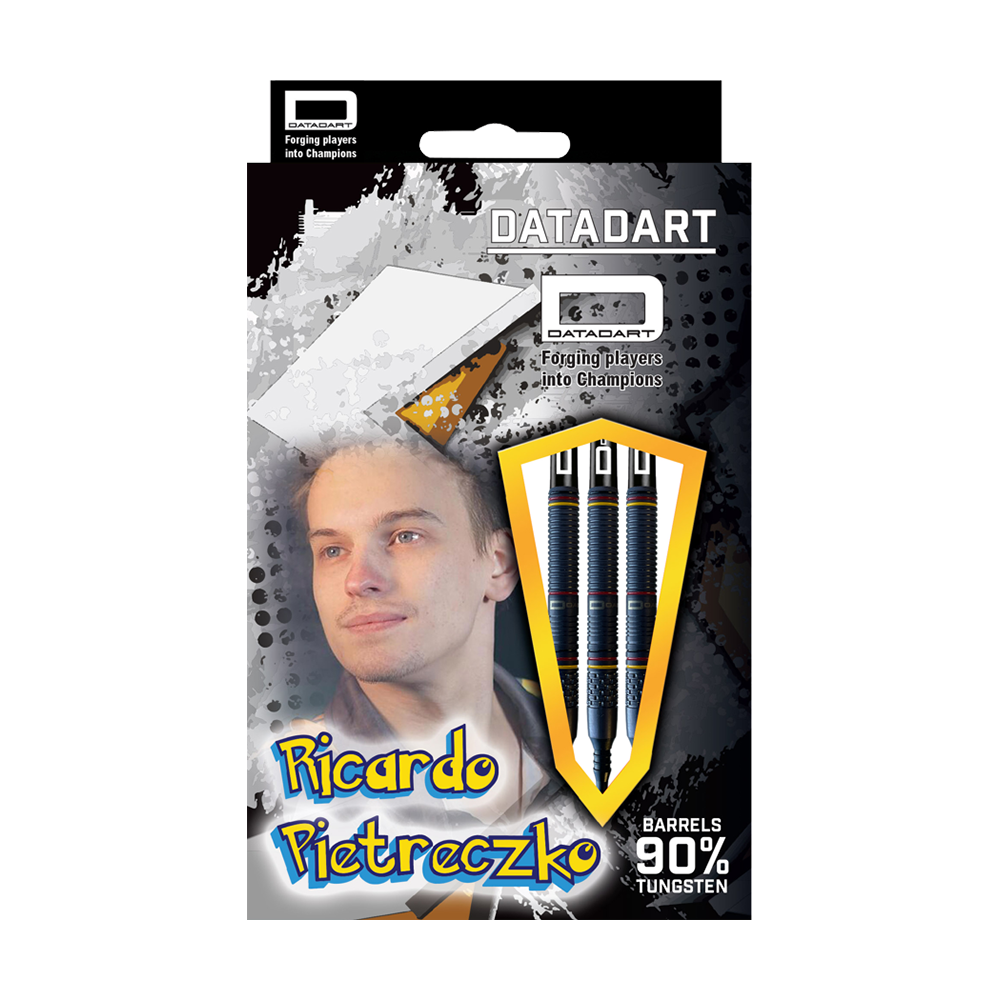 Das Bild zeigt die Datadart Ricardo Pietreczko Pikachu Softdarts - 21g aus einer anderen Perspektive. Diese Softdarts bieten ein einzigartiges Design und gute Spieleigenschaften.
