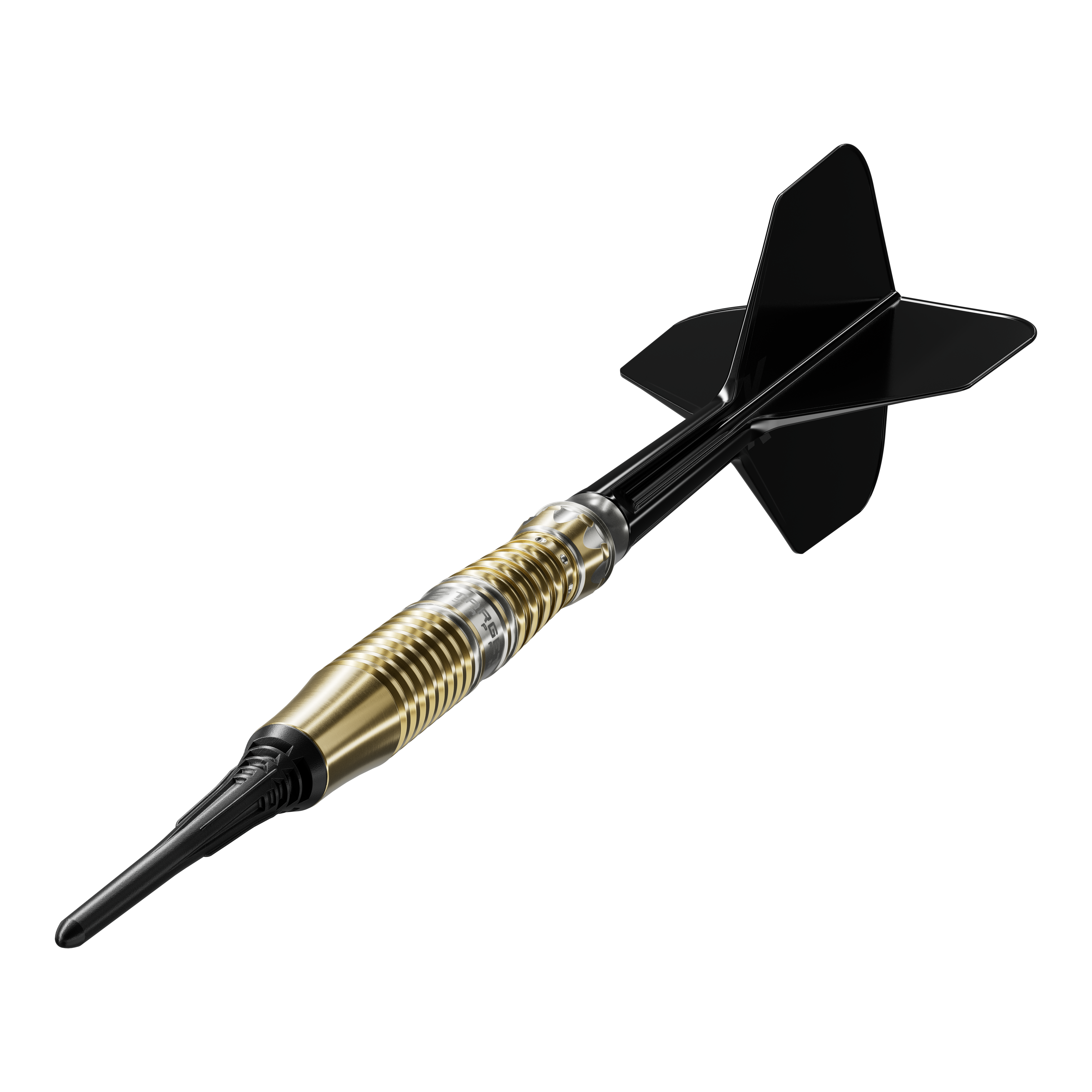 Target Black Marque Enzo Softdarts - 18g sind auf diesem Bild zu sehen. Perfekt ausbalancierte Softdarts für ambitionierte Spieler.