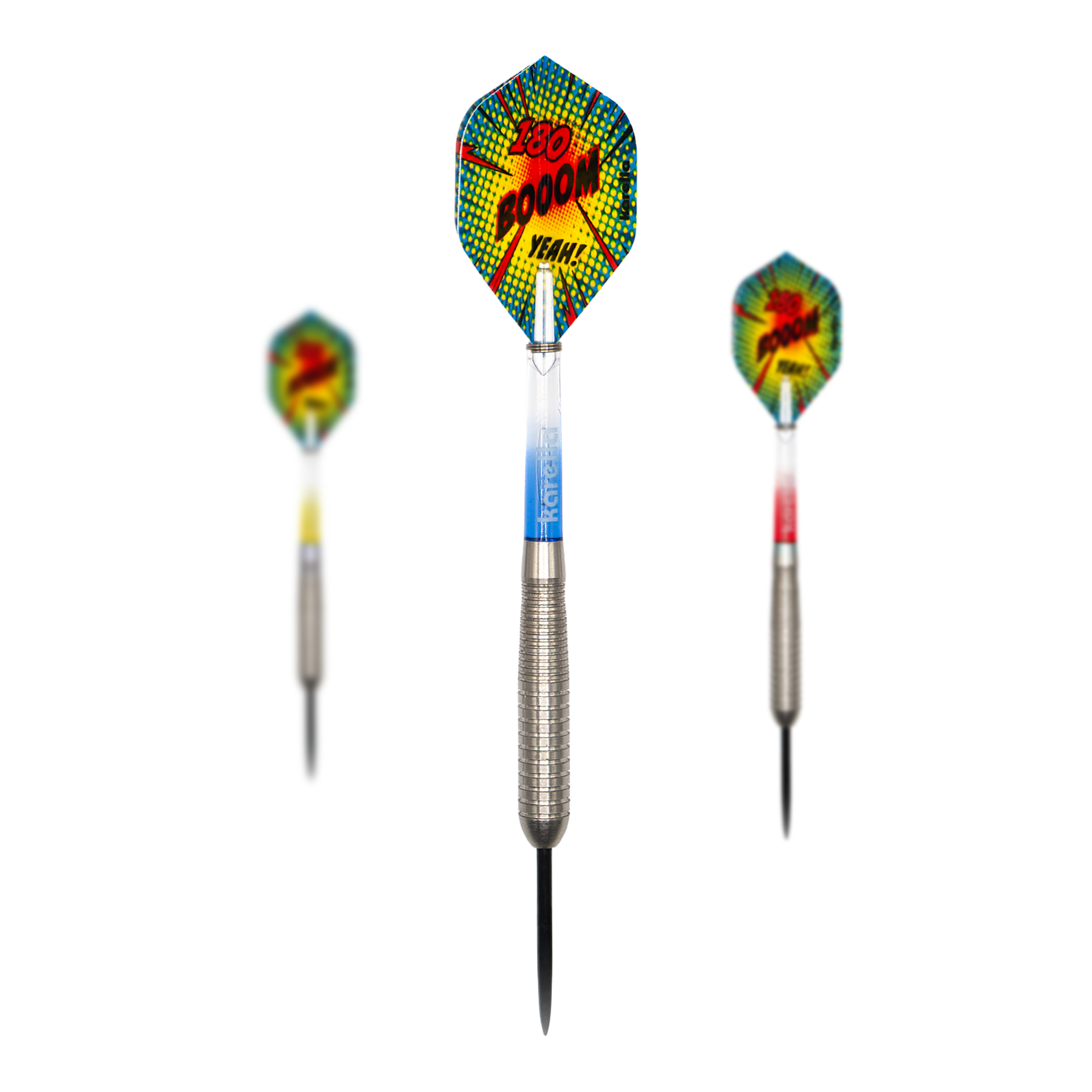 Ocelové šipky Karella Comic Line CL-4 - 23g Zu sehen ist ein Set der Karella Comic Line CL-4 Steeldarts - 23g. Das Set eignet sich für Einsteiger und fortgeschrittene Spieler.