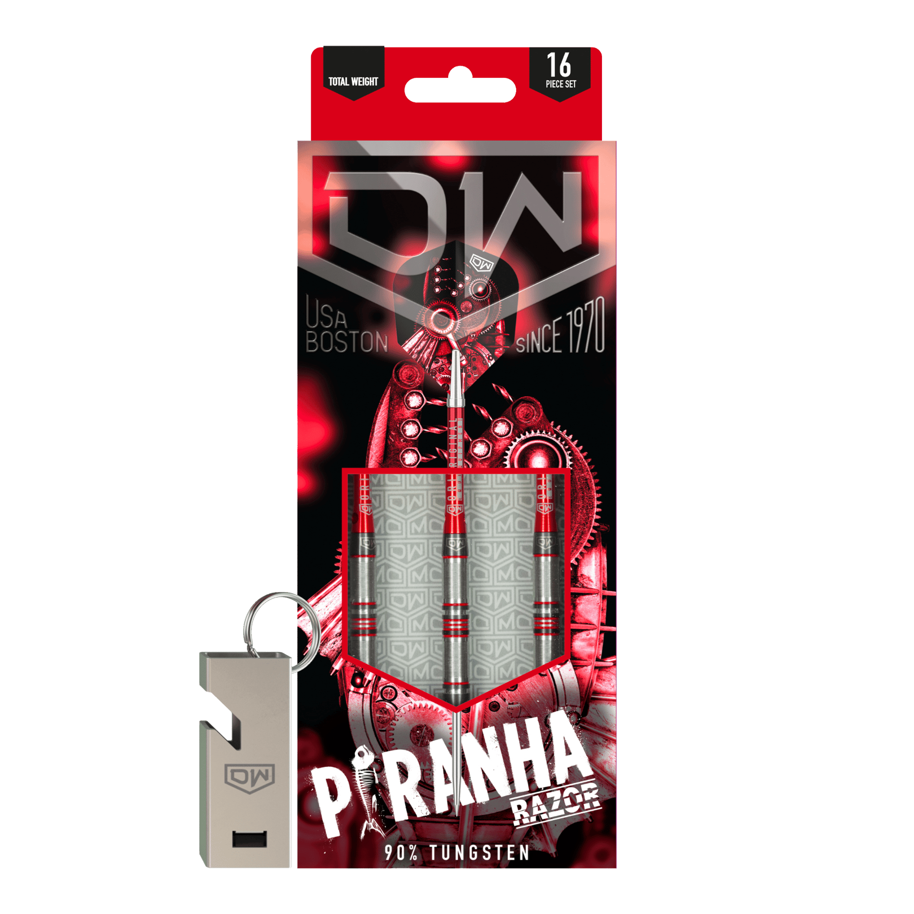 Ocelové šipky DW Piranha Razor 01