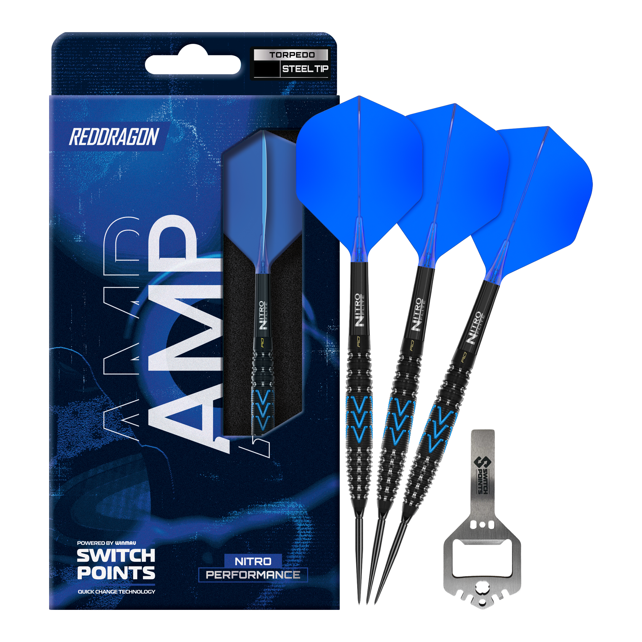 Ocelové šipky Red Dragon AMP Torpedo Switch Point Auf dem Foto sind die Red Dragon AMP Torpedo Switch Point Steeldarts vollständig abgebildet. Diese Steeldarts sind ideal für Dartspieler und bieten hohe Qualität.