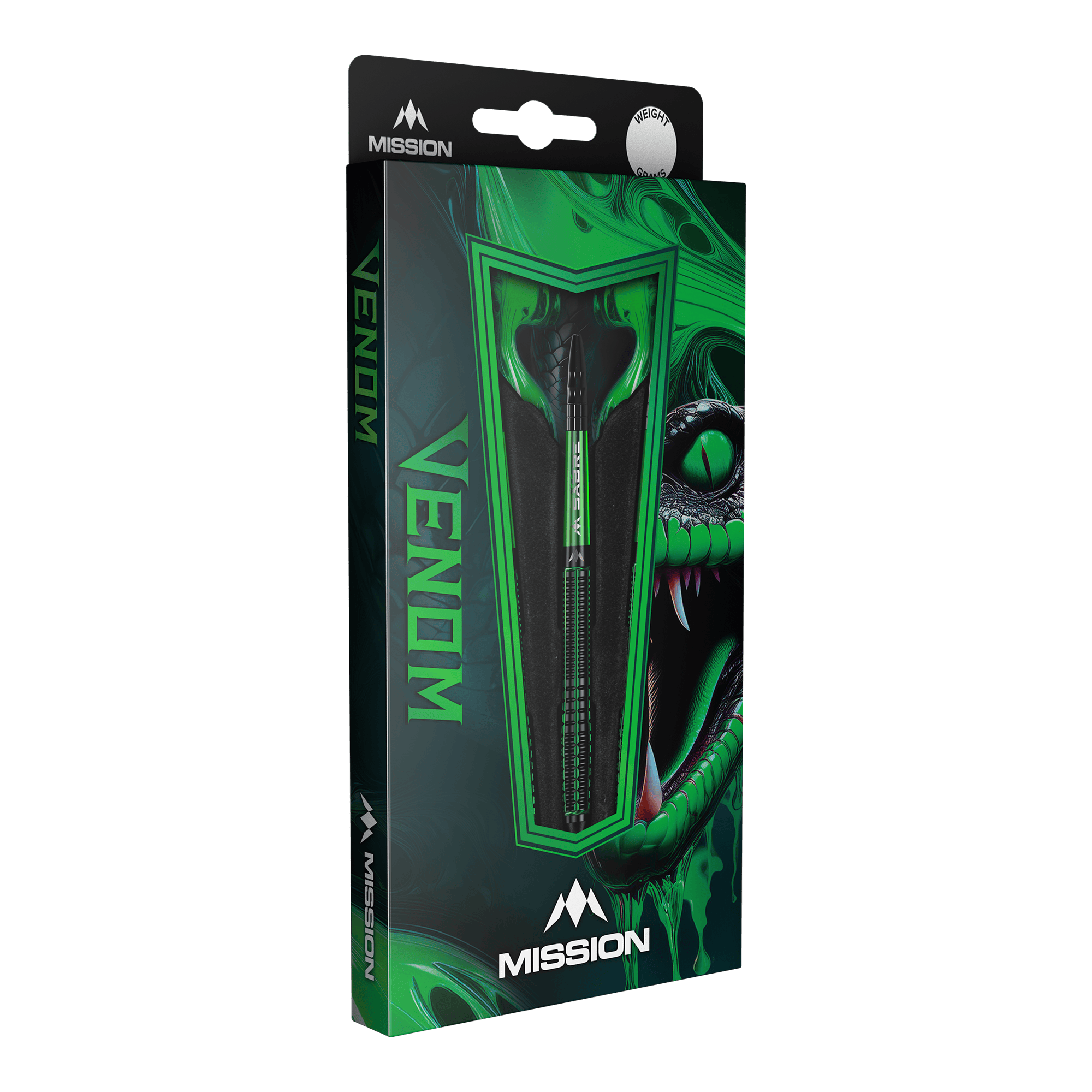 Šipky Mission Venom Softdarts - 20g Das Produkt Mission Venom Softdarts - 20g ist im Bild hervorgehoben. Die Darts sind klassisch geformt.