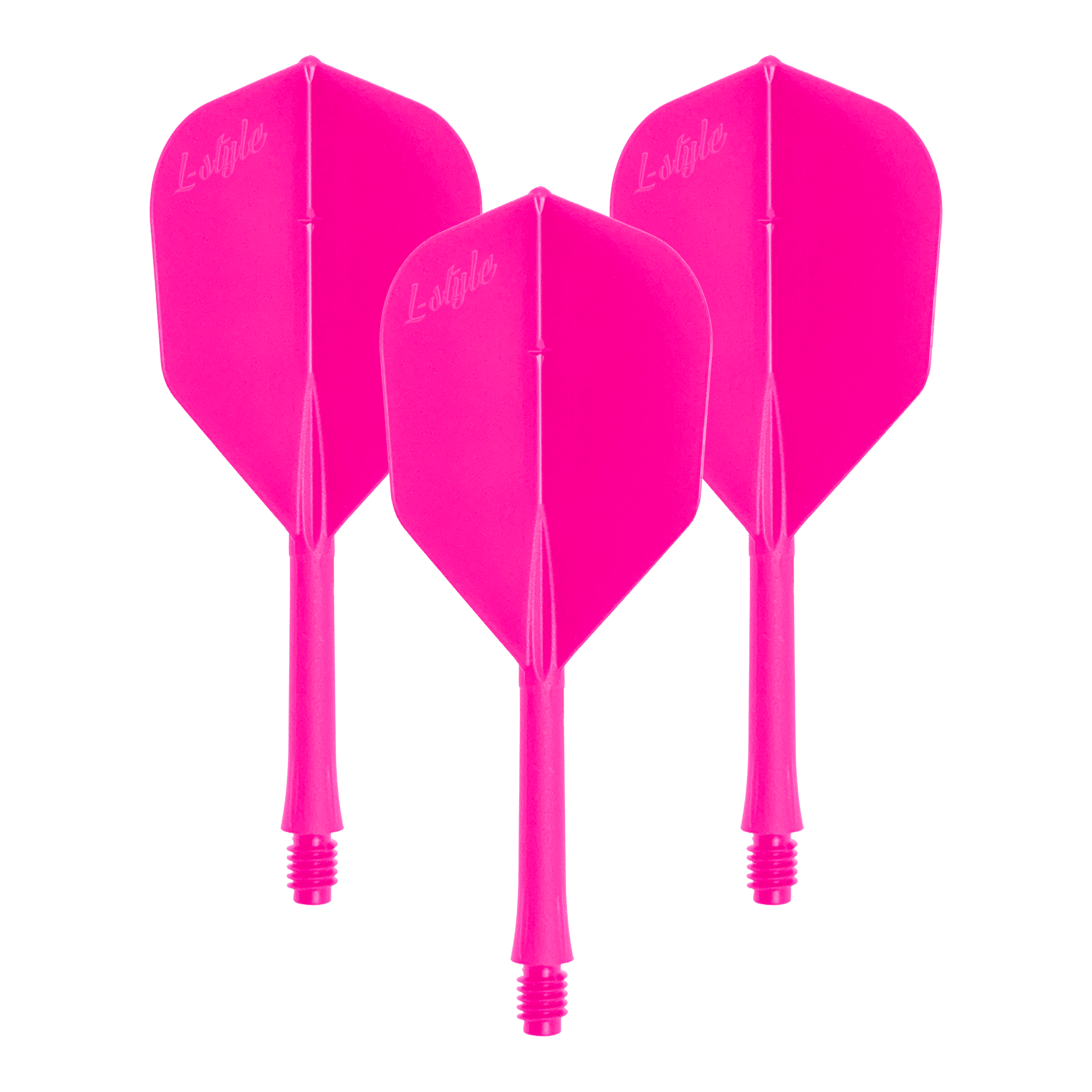 L-Style BarFlights 2BA L3 - 260 Das Bild zeigt einen Dart-Flug in Neon-Pink. Gezeigt wird der Artikel 'LSF-905_L-Style_BarFlight_NeonPink_1Set'.